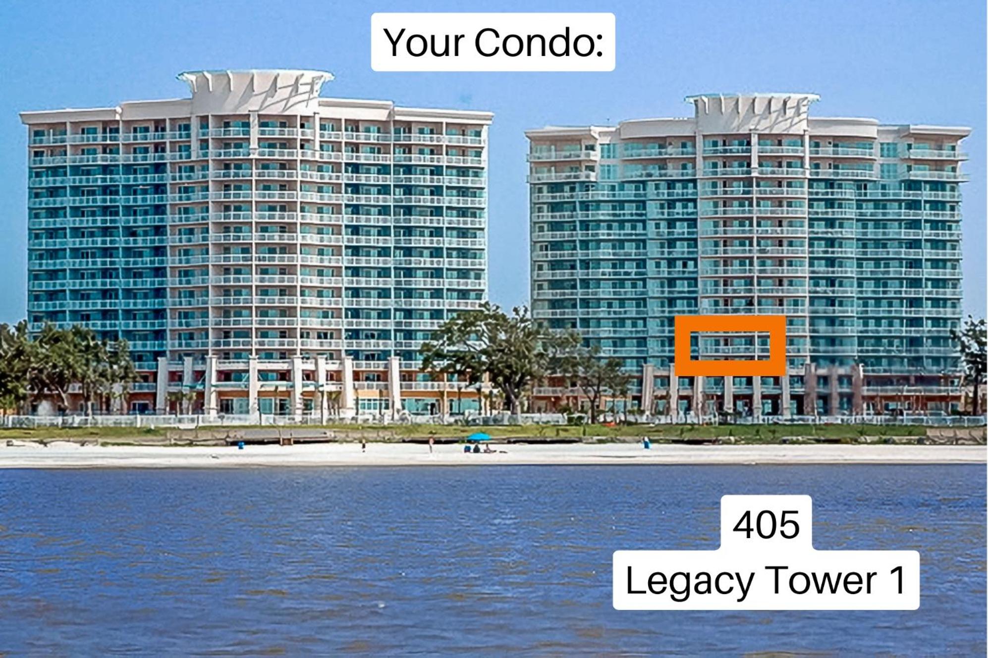 Beachview Condo at Legacy Tower 1 -405 - fully furnished 3 bedroom 2 bathroom