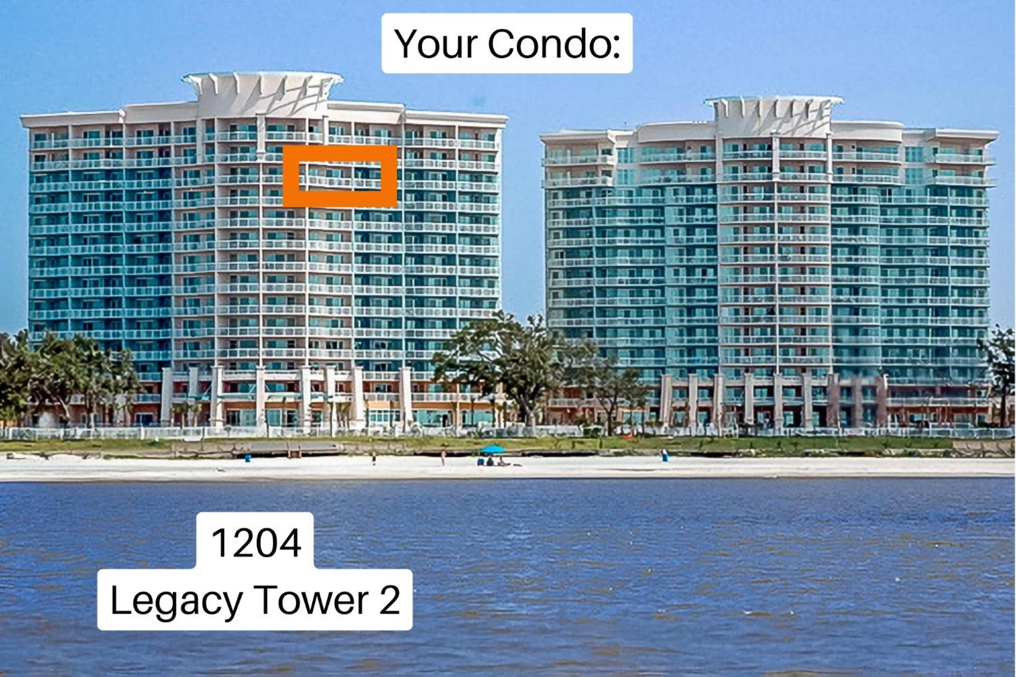 Beachview Condo at Legacy Tower 2 -1204 - fully furnished 2 bedroom 2 bath