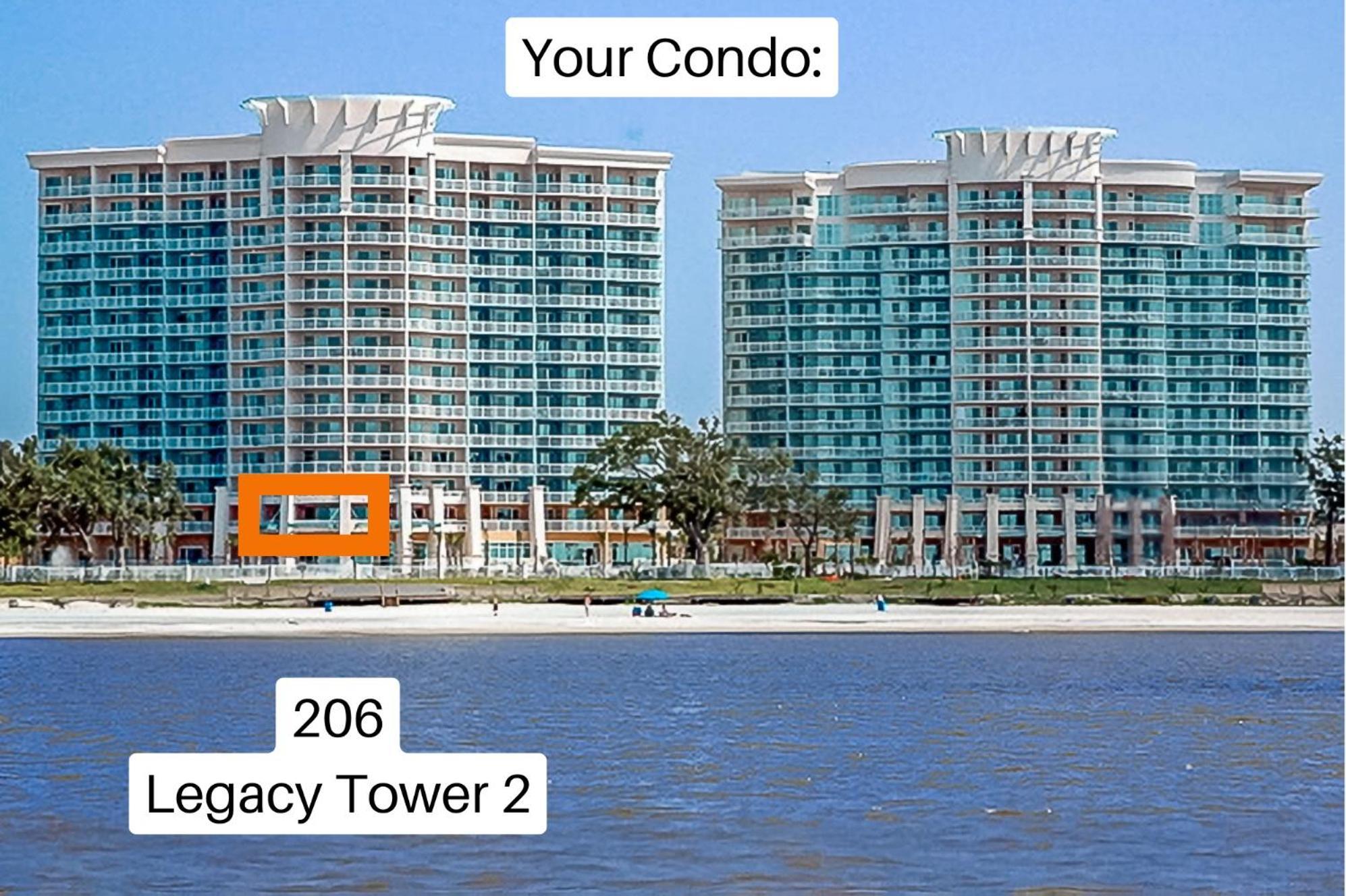 Beachview Condo at Legacy Tower 2 -206 - fully furnished 2 bedroom 2 bathroom