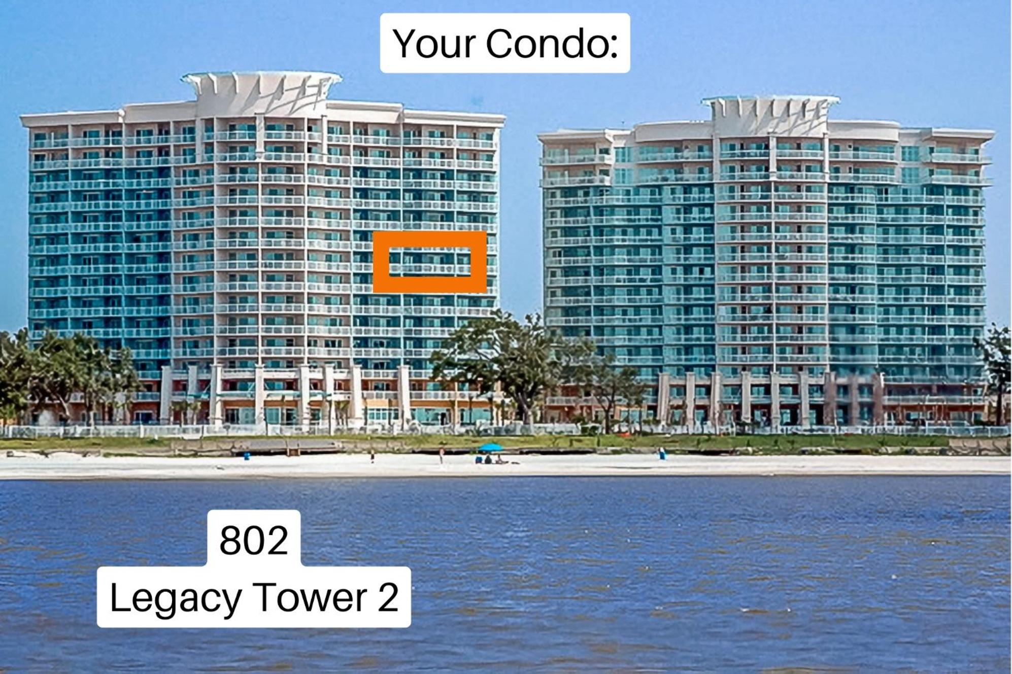 Beachview Condo at Legacy Tower 2 -802 - fully furnished 2 bedroom 2 bathroom