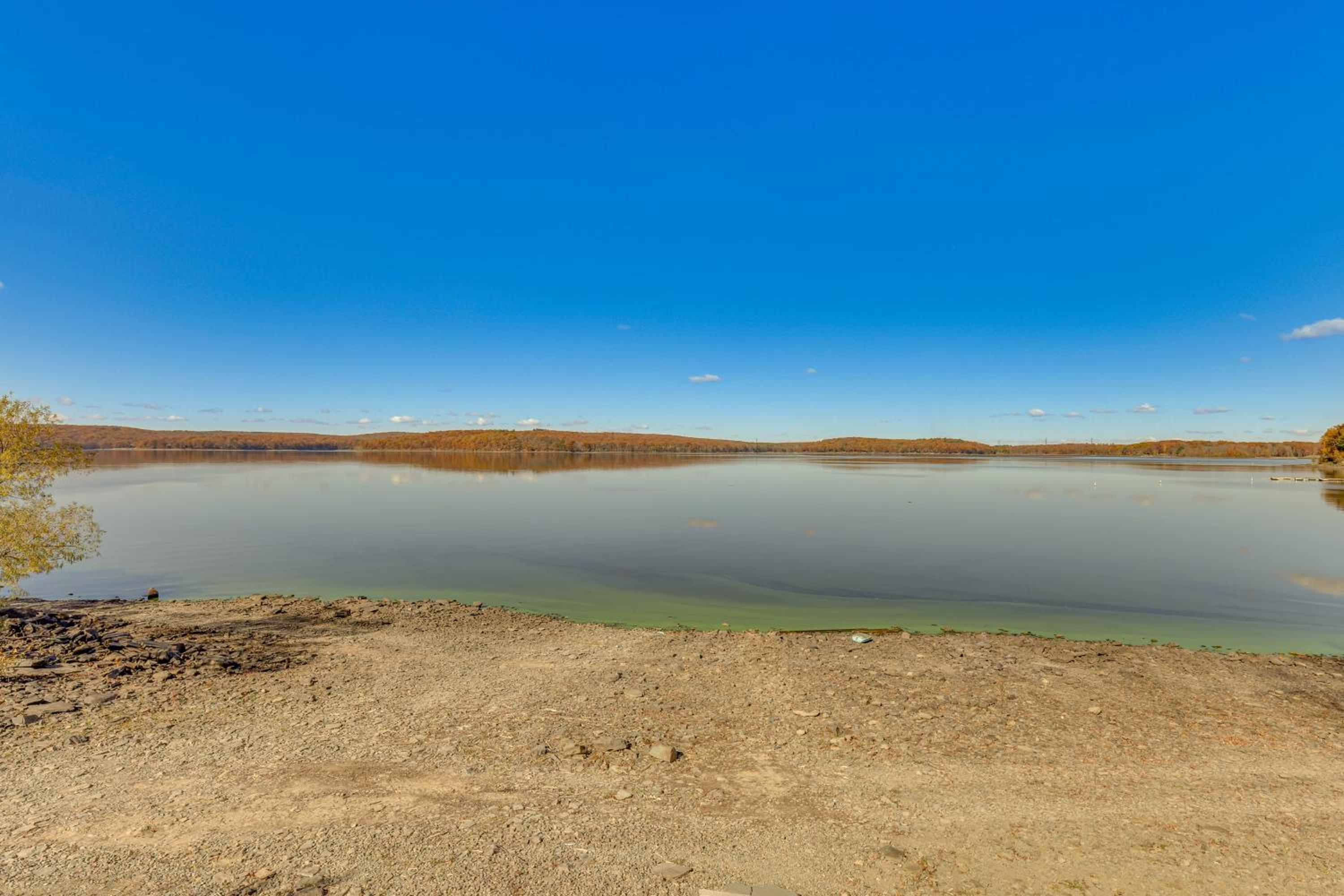 Steps to Lake Tanglwood: Tranquil Wooded Retreat