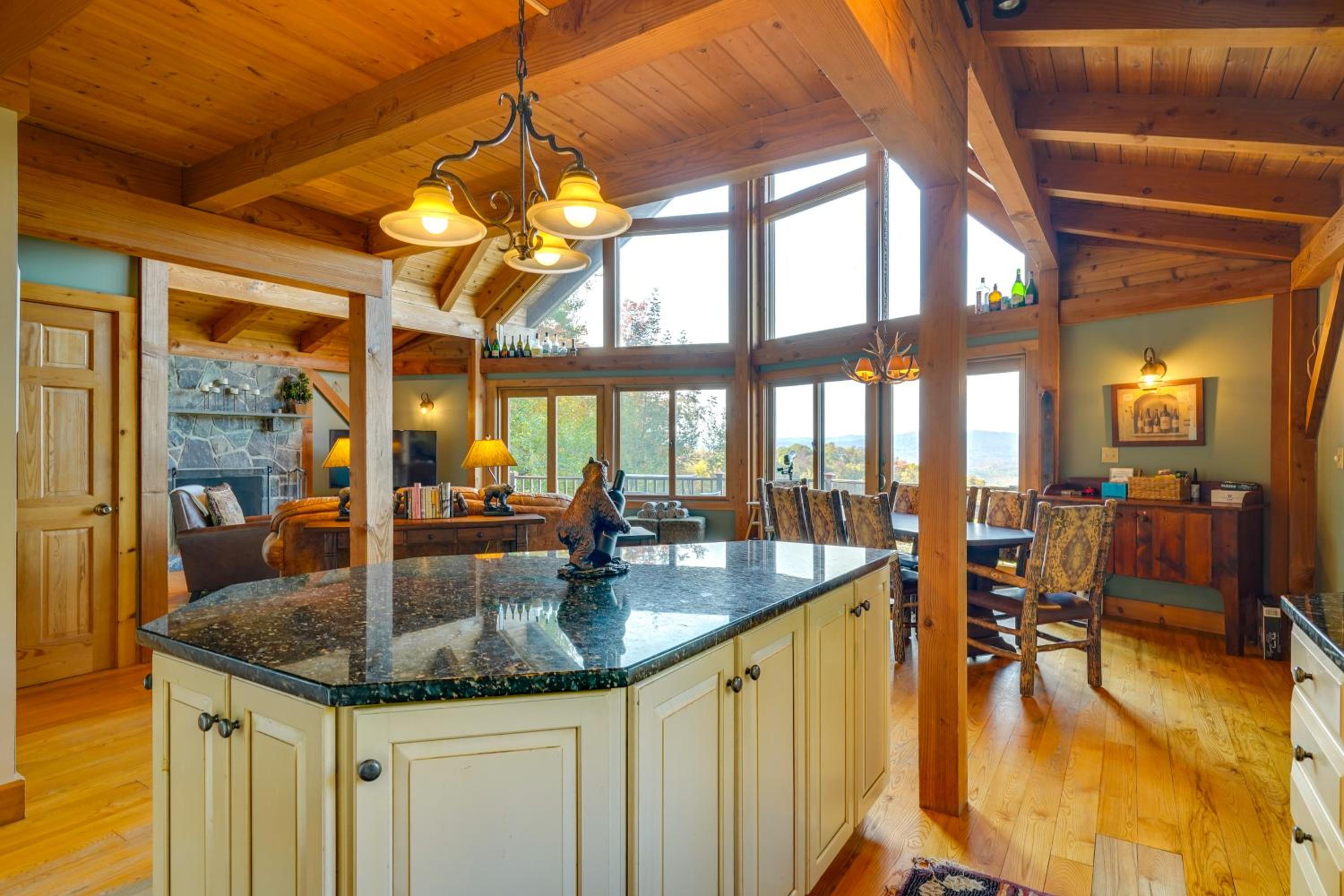 4 Mi to Stratton! Group Getaway with Deck and Views