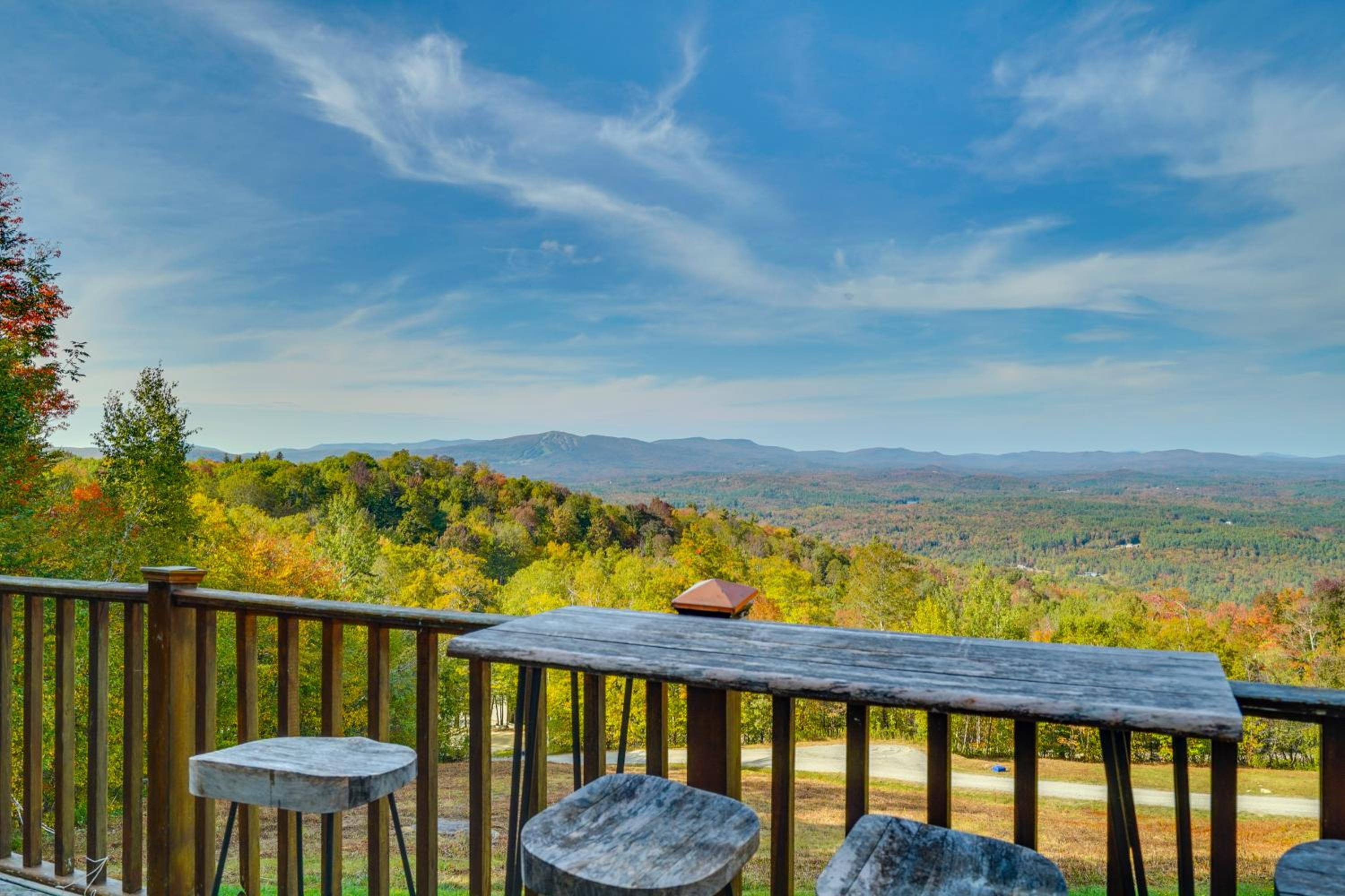 4 Mi to Stratton! Group Getaway with Deck and Views