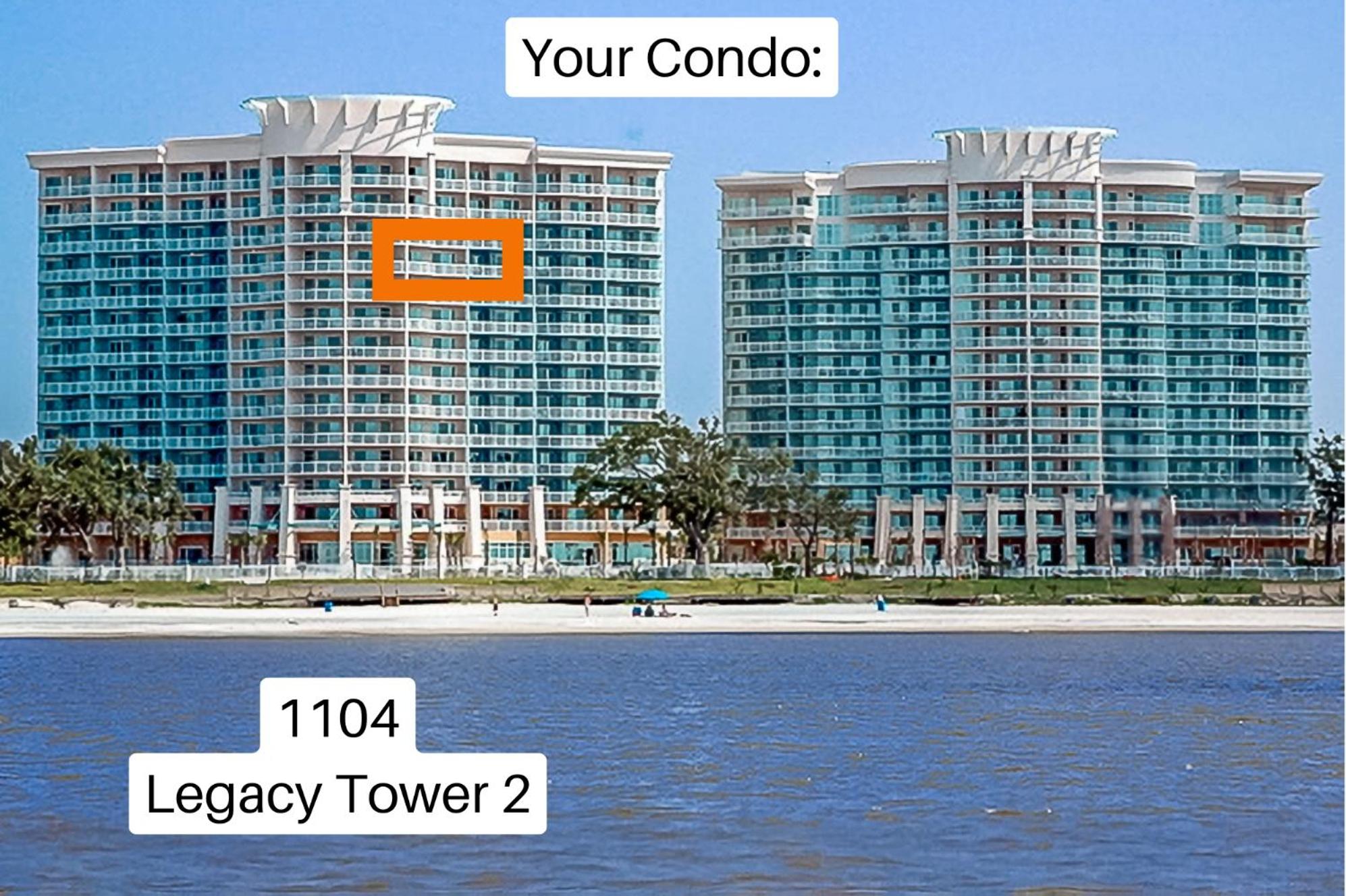 Beachview Condo at Legacy Tower 2 -1104 - fully furnished 2 bedroom 2 bath