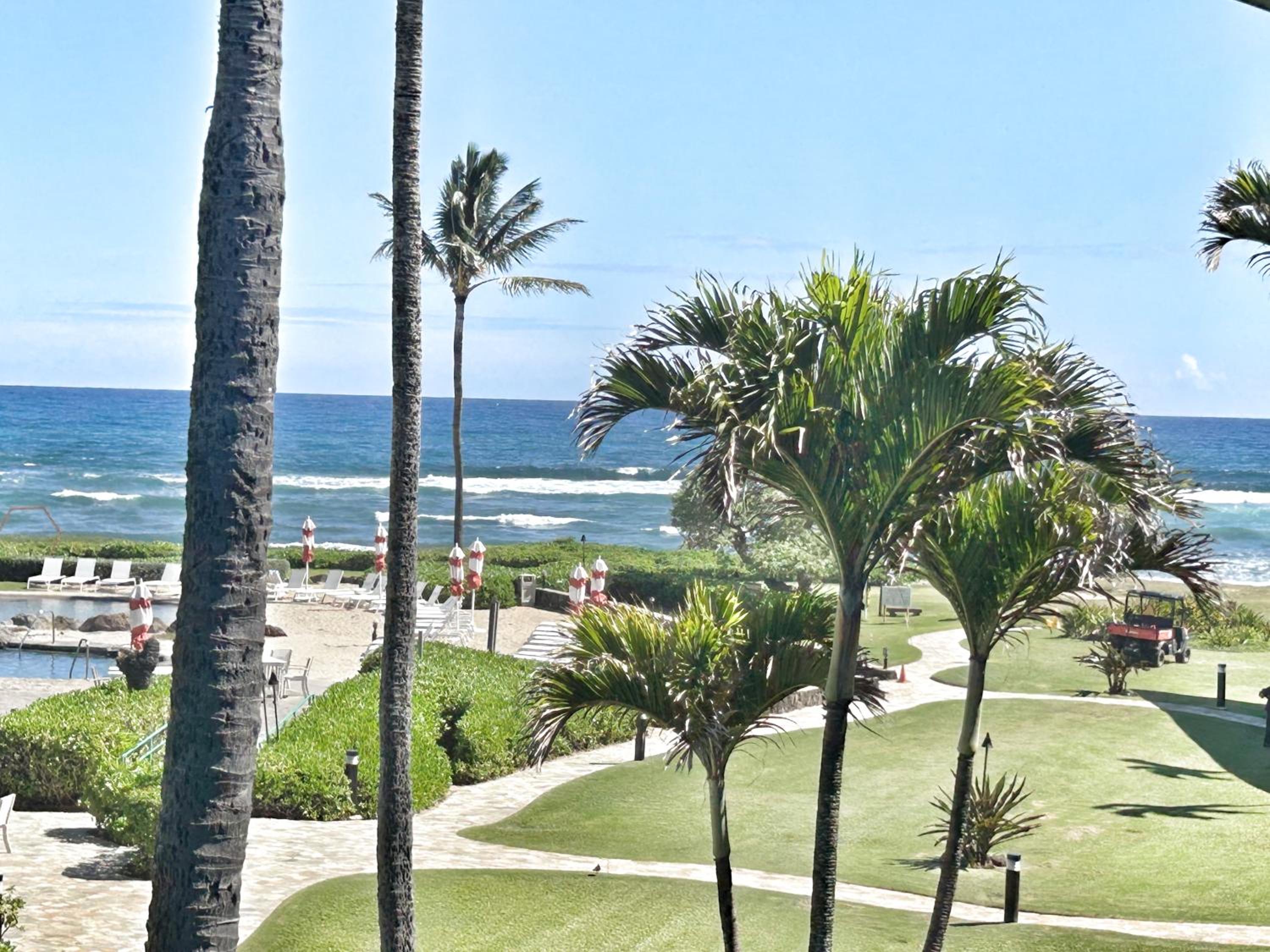 New! Watch Pacific Ocean sunrise from the comfort of your private ocean view lanai with coffee in hand!