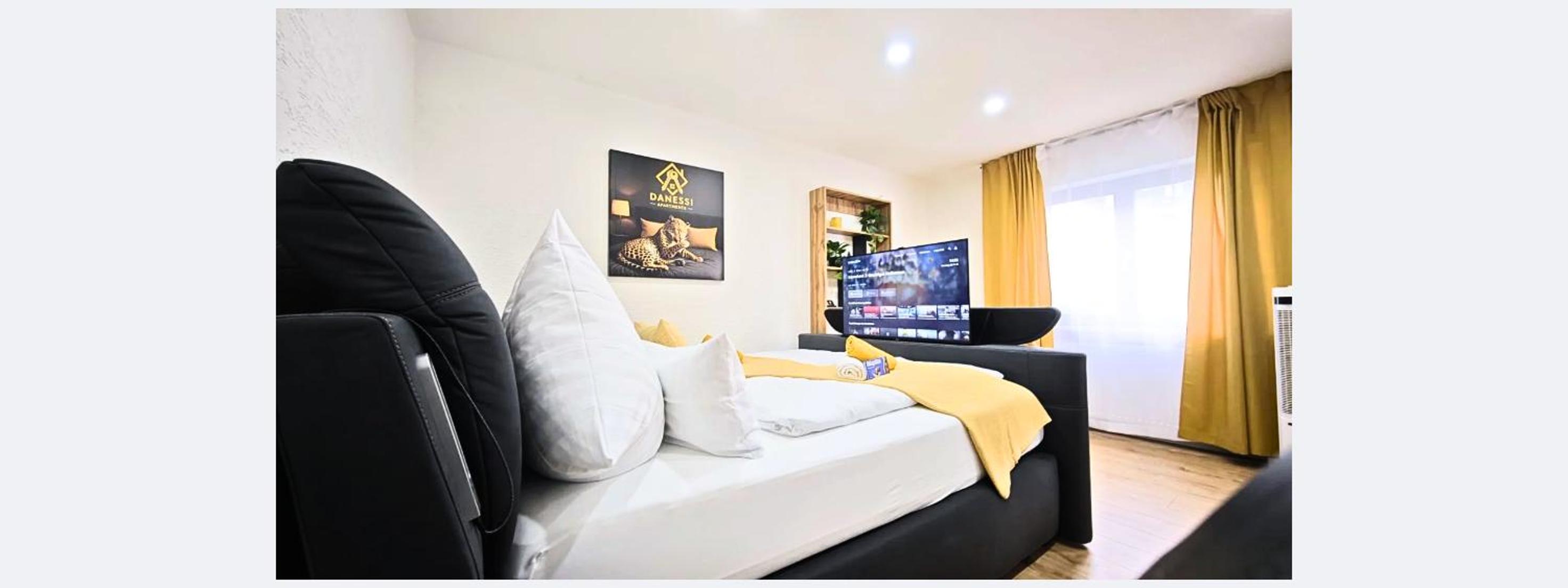 DANESSI-Business-Apartment, nahe Industriegebiet und Koblenz, WLAN, Smart TV Boxspringbett mit Waipu, Vollausgestattete Küche uvm