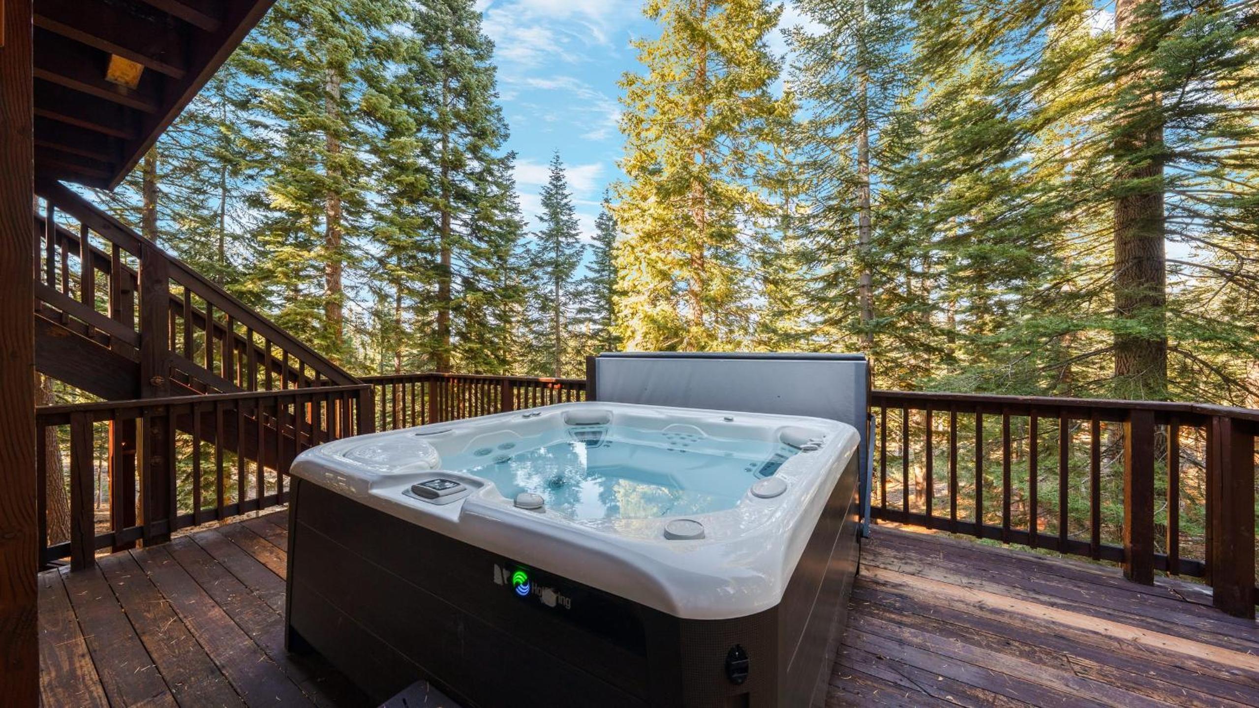 Hot Tub Sauna Forest Views in Tahoe Donner Cedar Summit by Avantstay