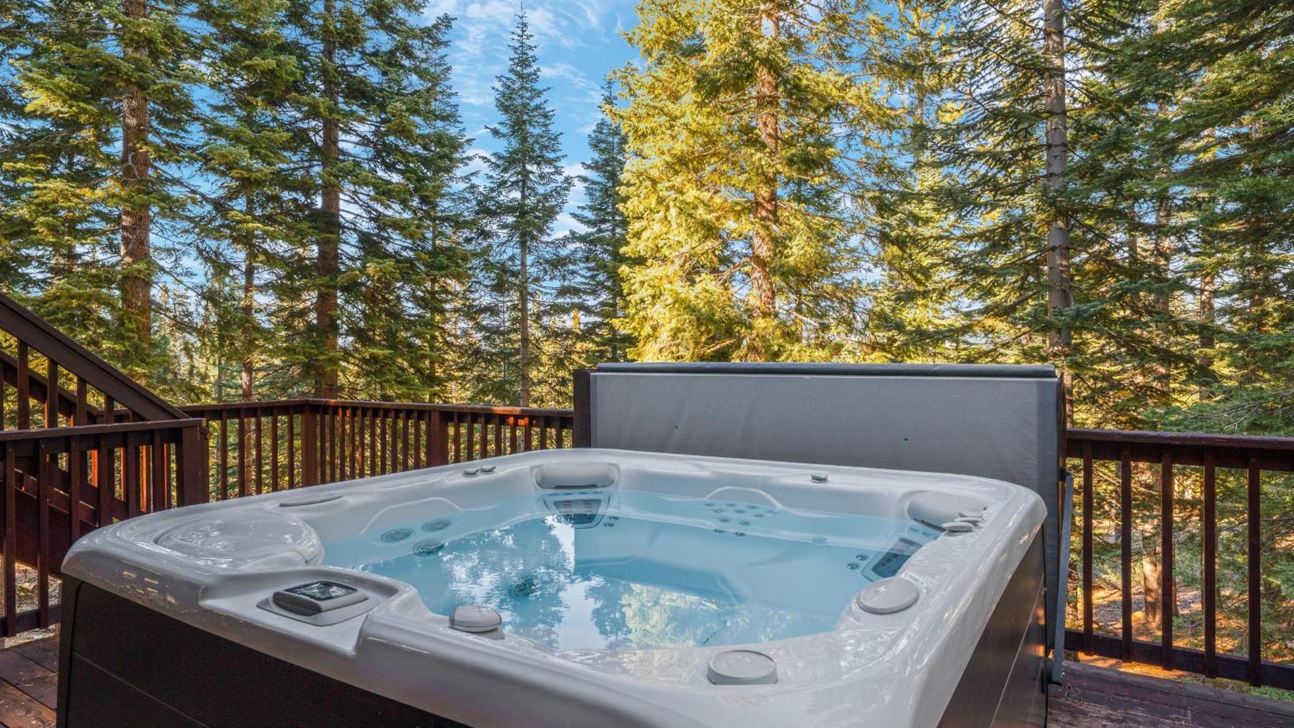 Hot Tub Sauna Forest Views in Tahoe Donner Cedar Summit by Avantstay