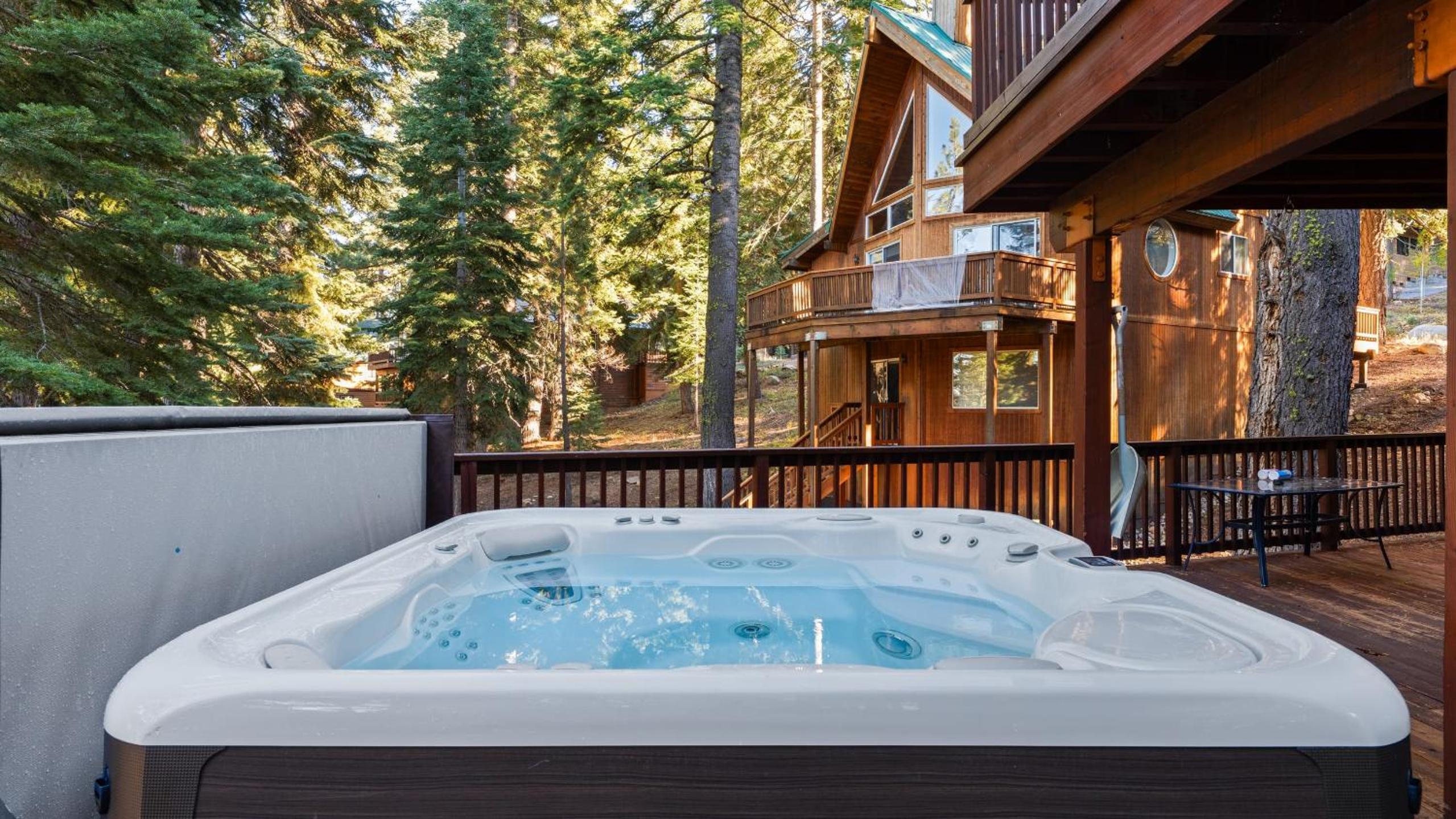 Hot Tub Sauna Forest Views in Tahoe Donner Cedar Summit by Avantstay