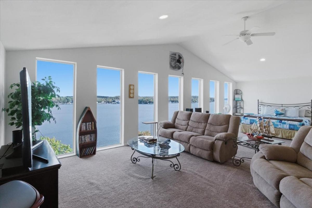 Lakefront Home w/ Double Deck, Slip, Firepit & Game Room
