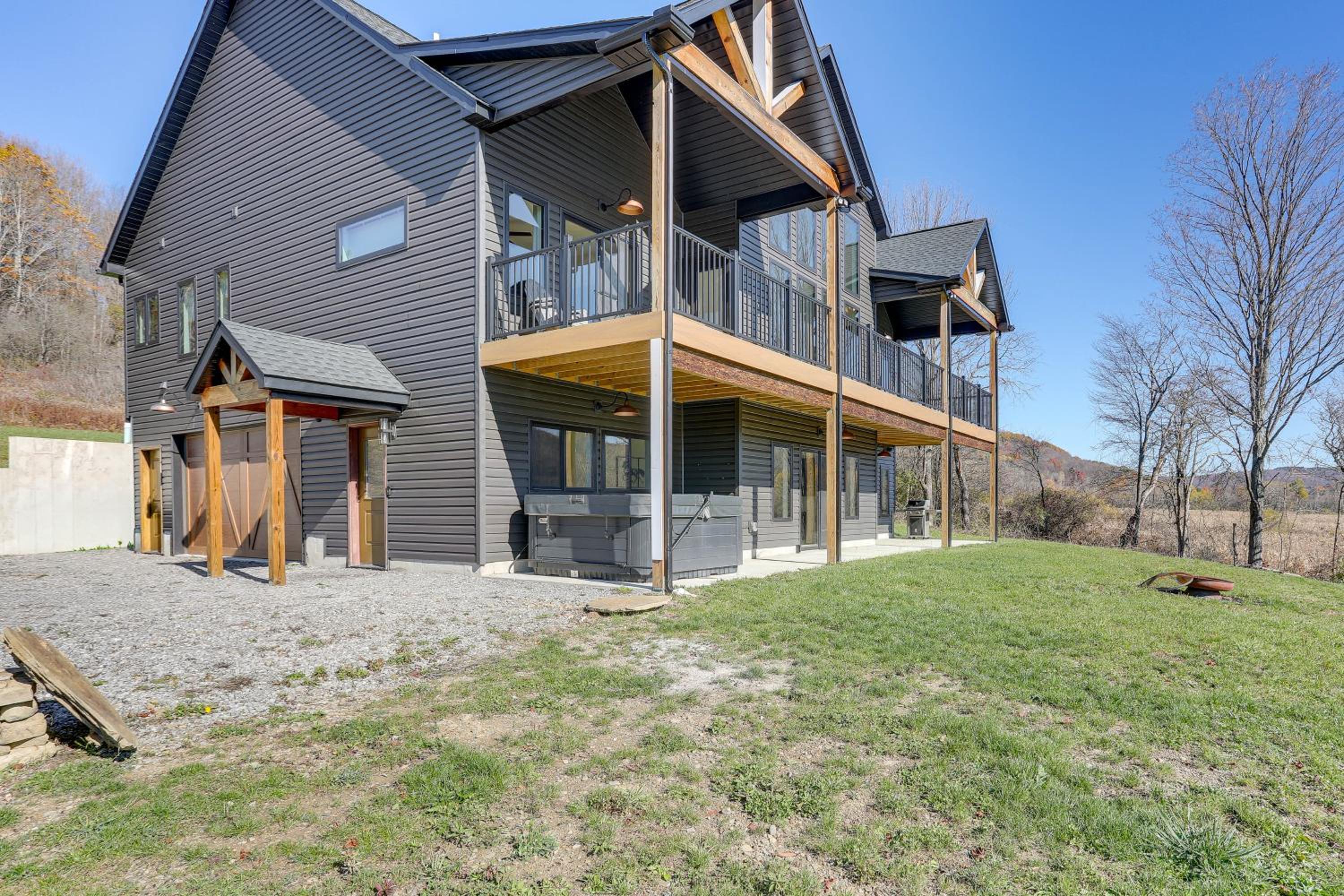 3 Mi to Holiday Valley Mtn-View Home with Hot Tub