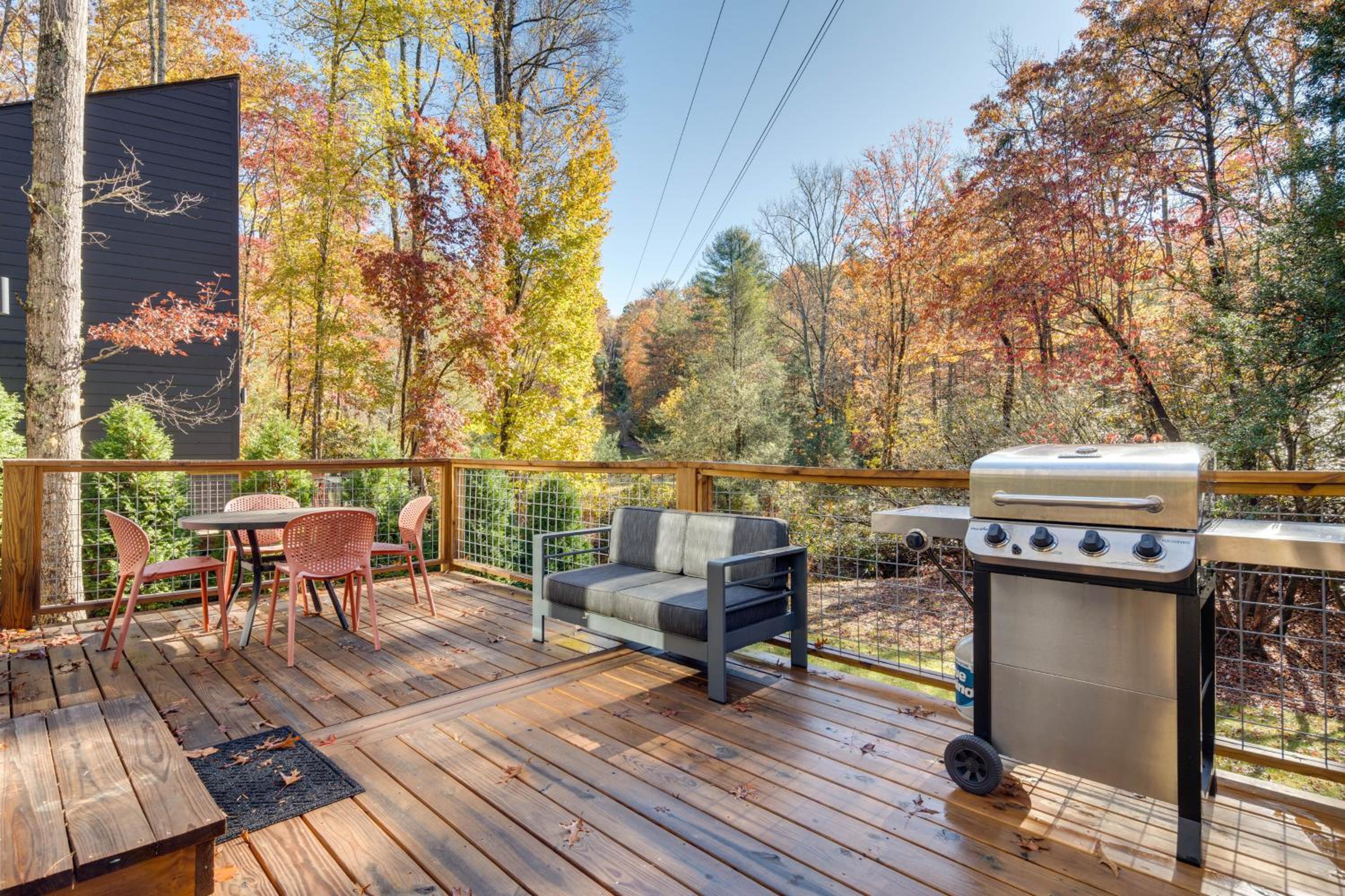 4 Mi to Dtwn Brevard Modern Pisgah Forest Getaway