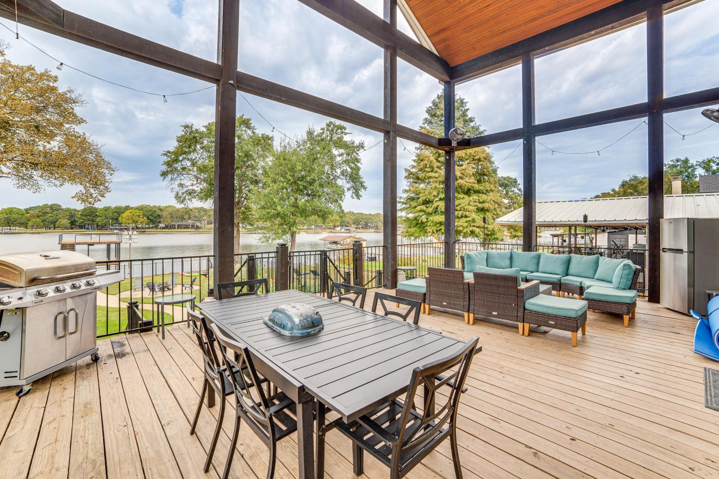 Private Dock and Yard! Modern Getaway in Mabank