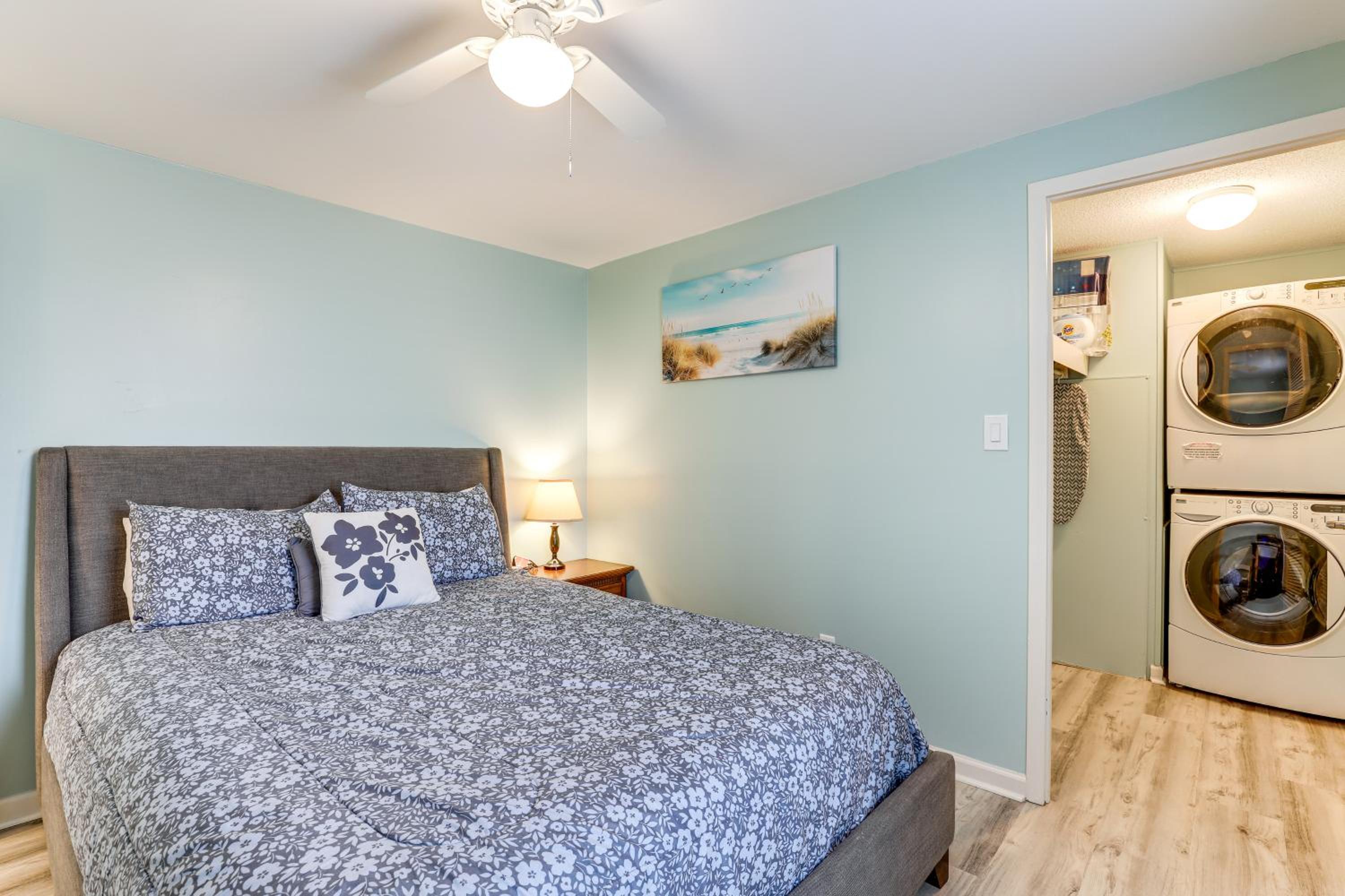 Walk to Shore! Surfside Beach Gem with Game Courts