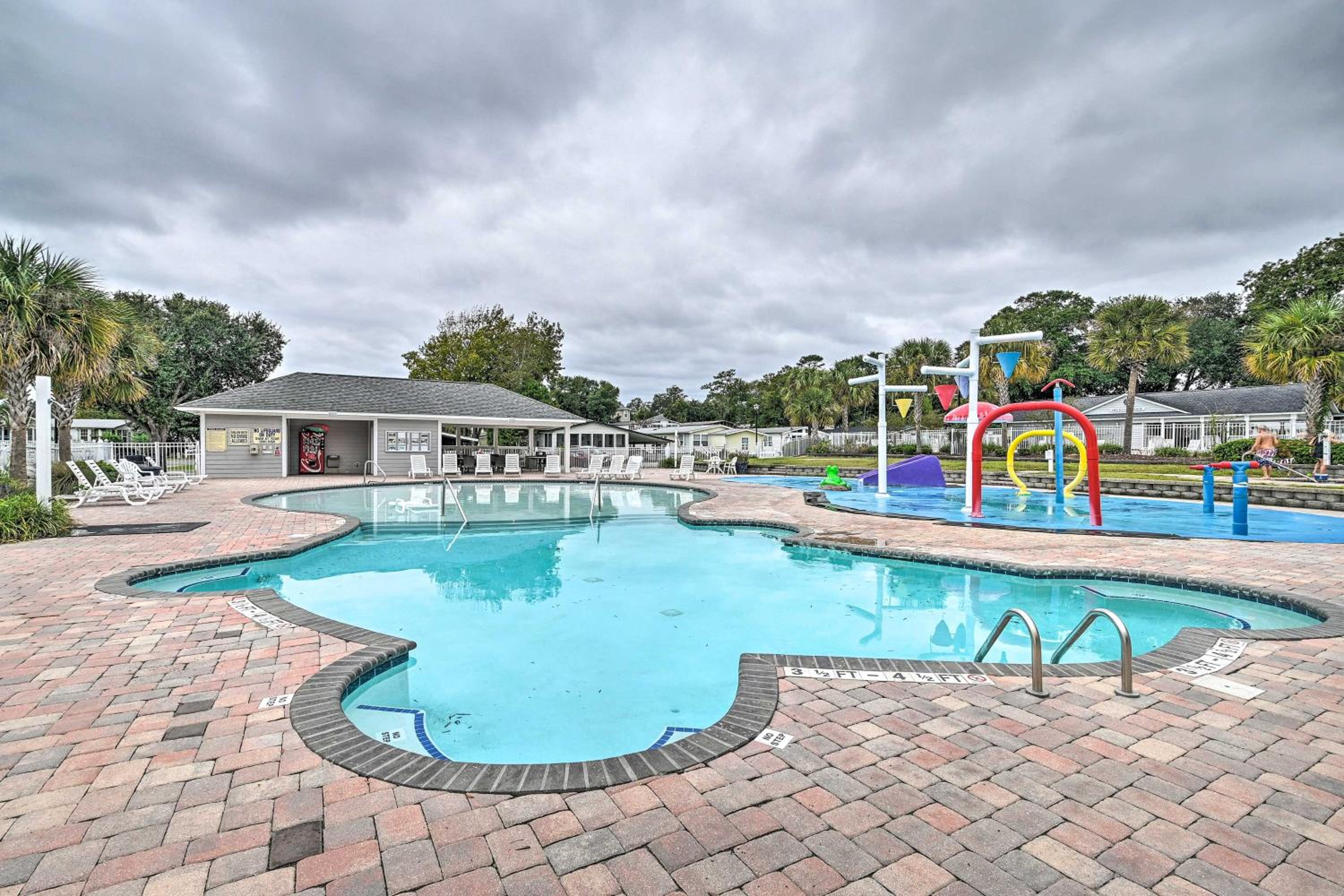 Walk to Shore! Surfside Beach Gem with Game Courts