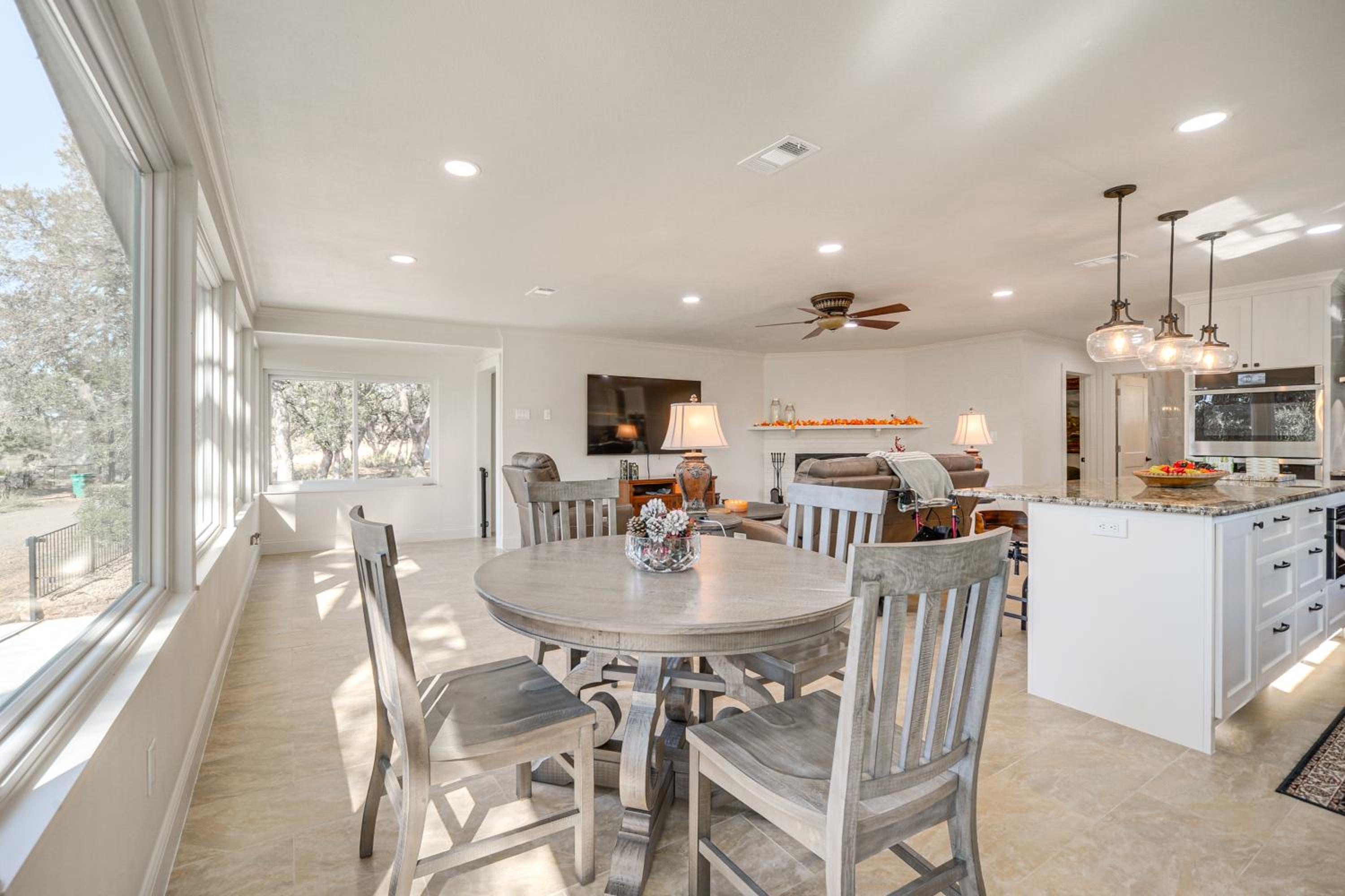 Panoramic Lake Views! Elegant Marble Falls Home