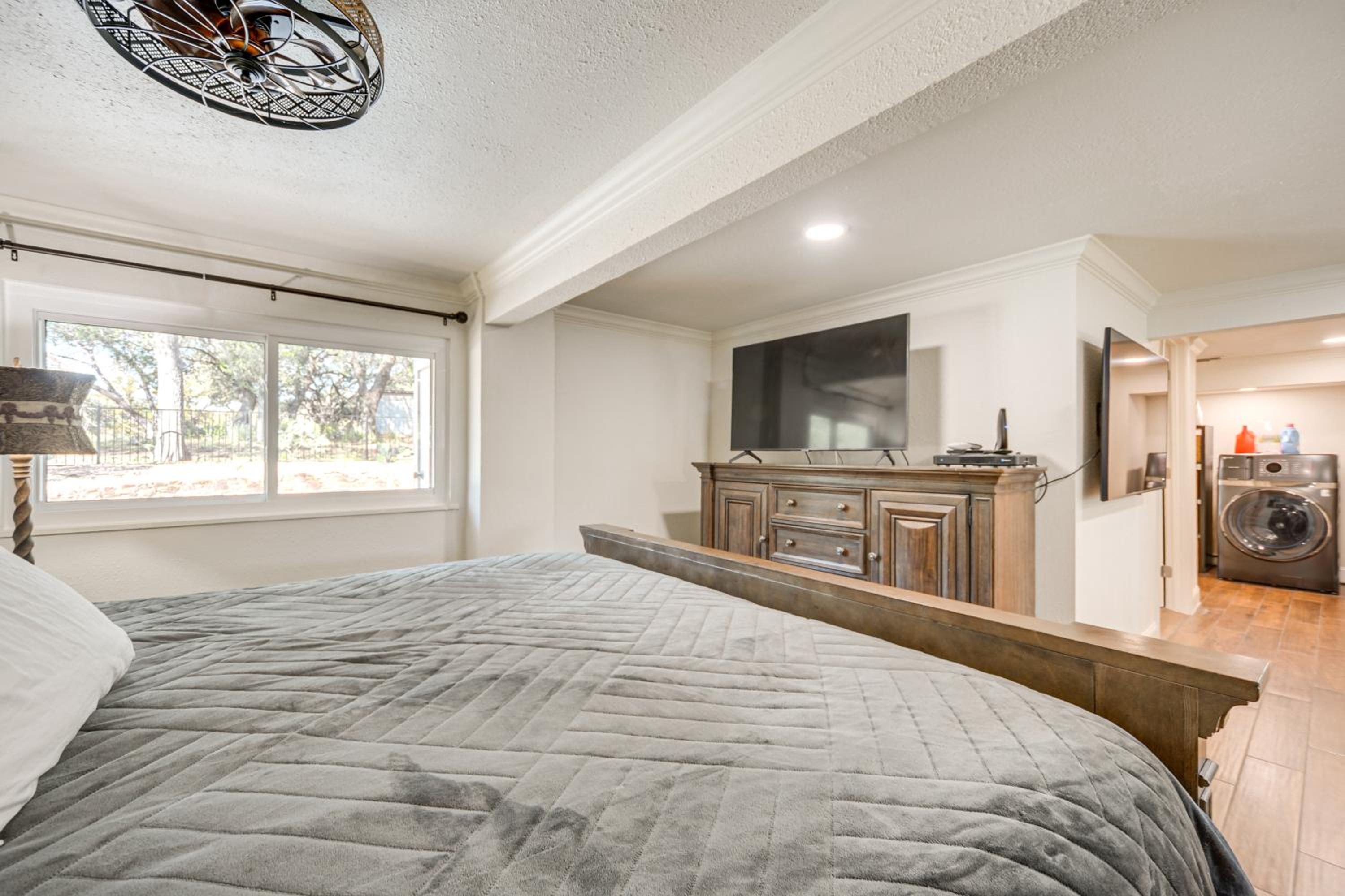 Panoramic Lake Views! Elegant Marble Falls Home