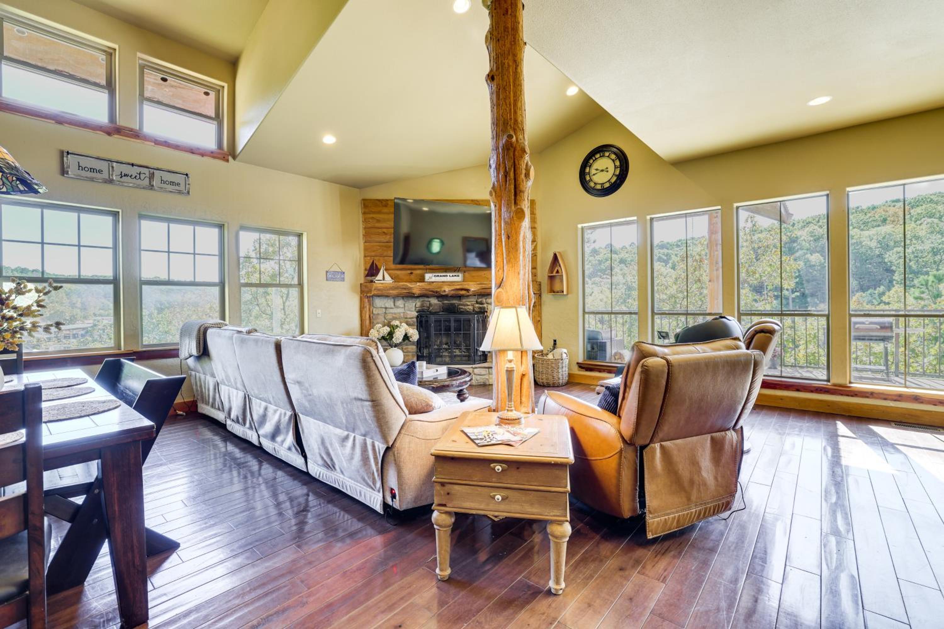Grand Lake Waterfront Getaway with Boat Slip!