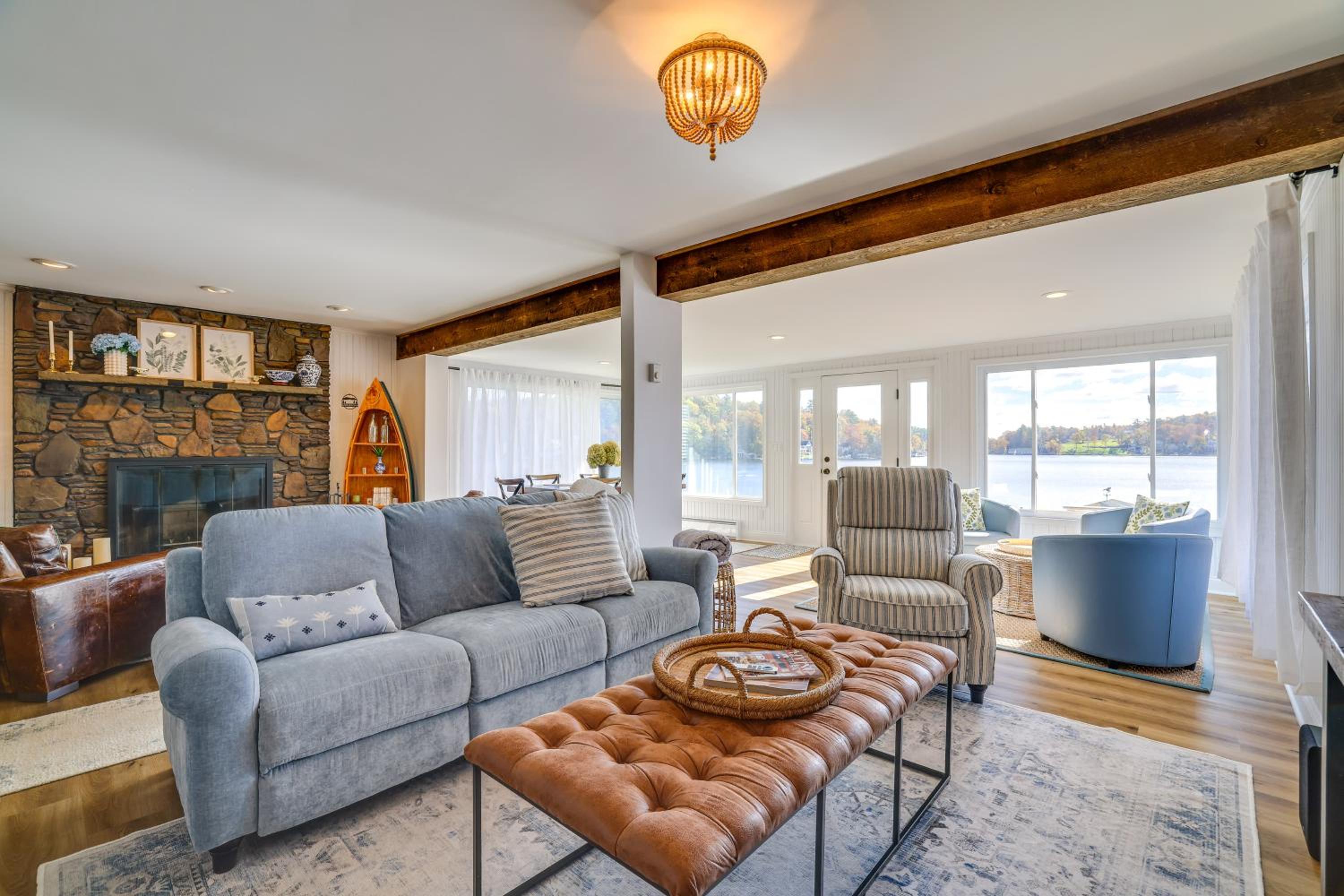 Scenic Waterfront Home with Dock on Lake Winola!