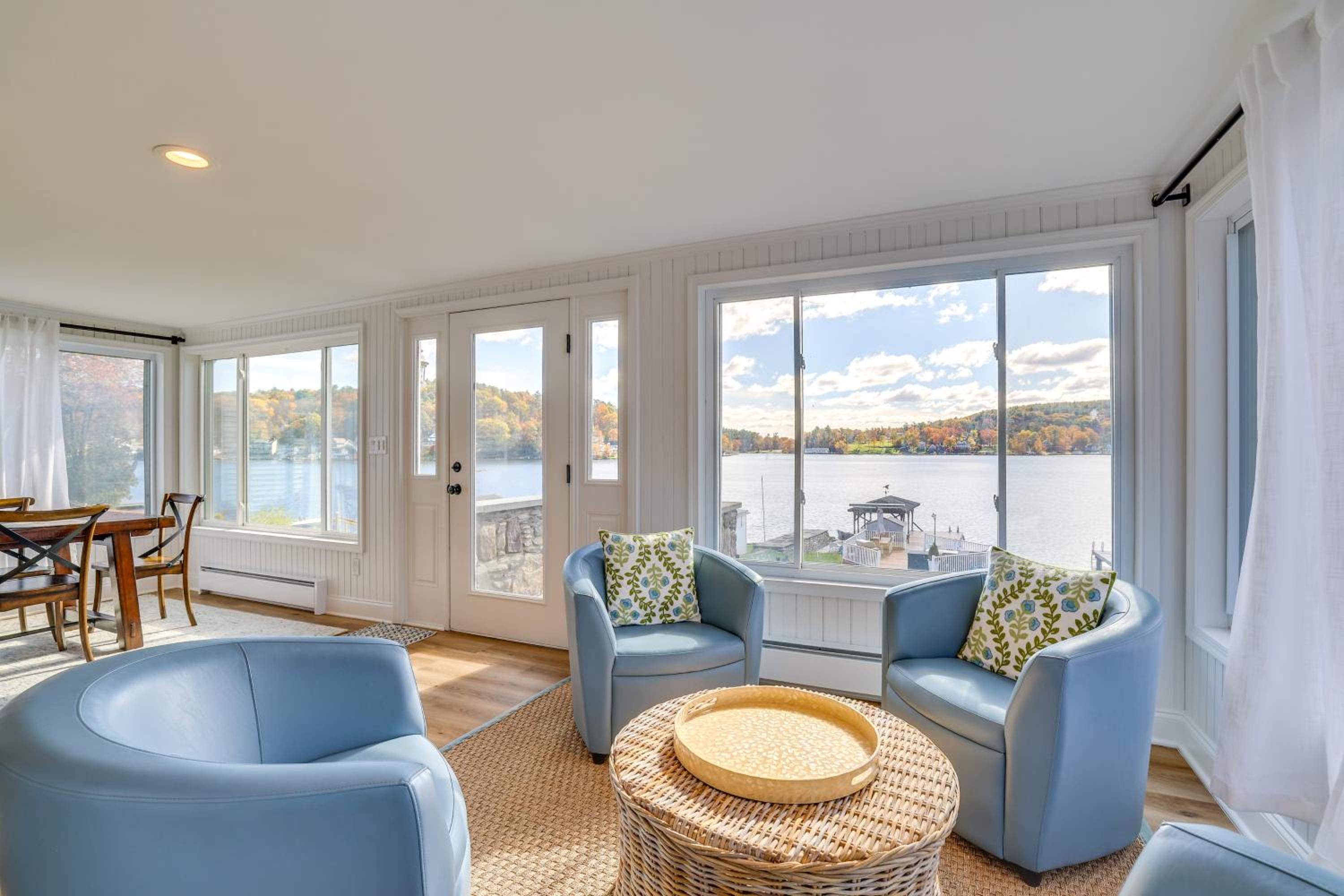 Scenic Waterfront Home with Dock on Lake Winola!