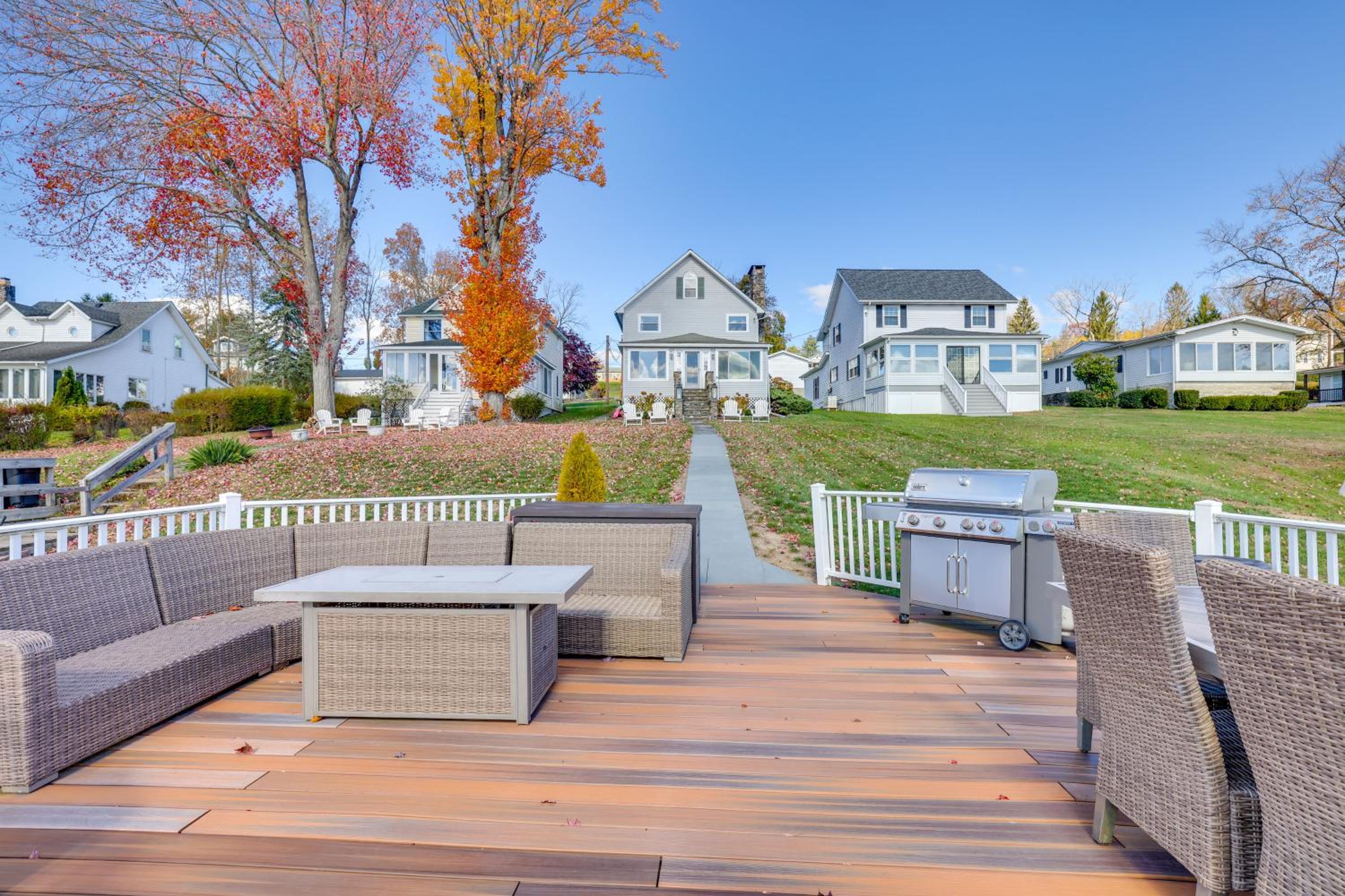 Scenic Waterfront Home with Dock on Lake Winola!