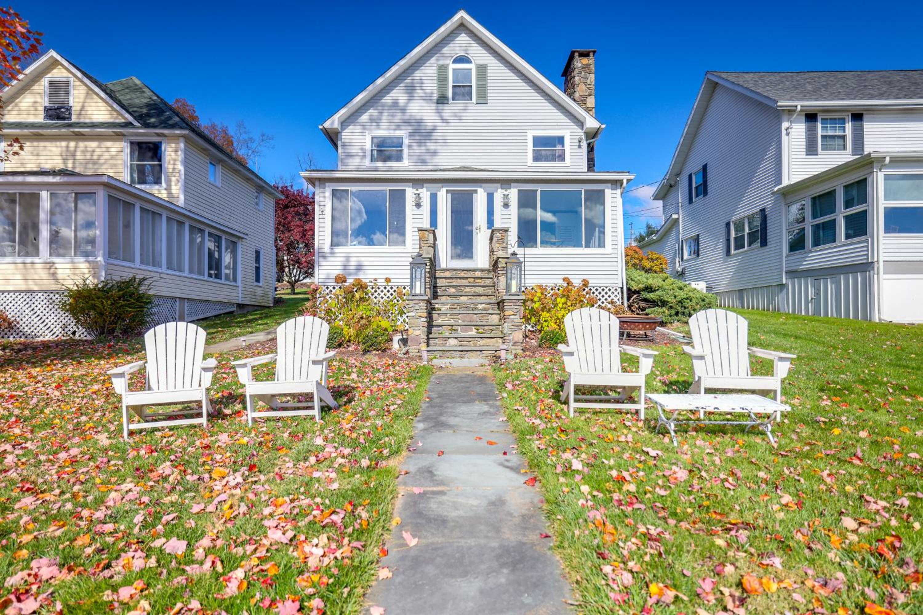 Scenic Waterfront Home with Dock on Lake Winola!