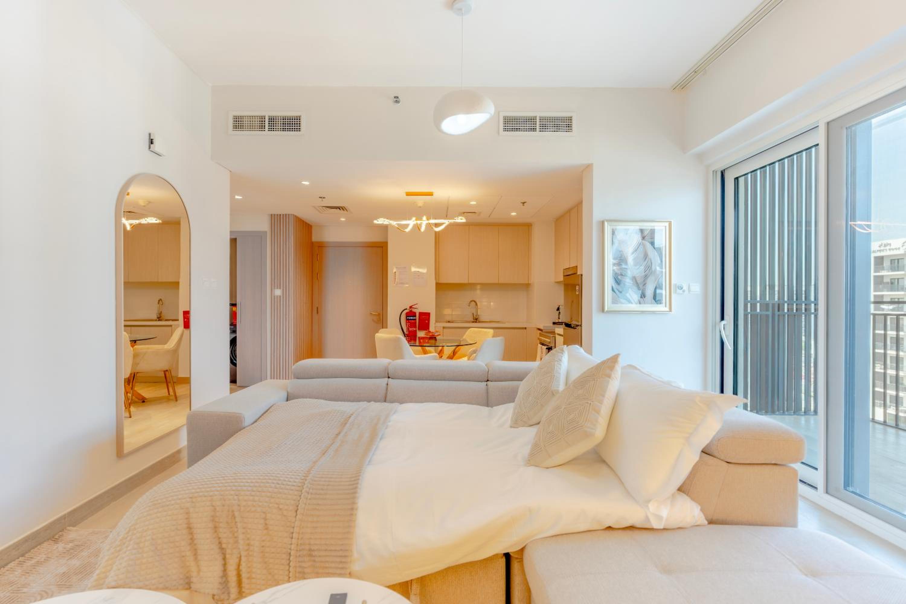 Modern 1-Bed Apartment with Balcony & Free Parking l Near Yas Mall & F1 Yas Island & Sea world