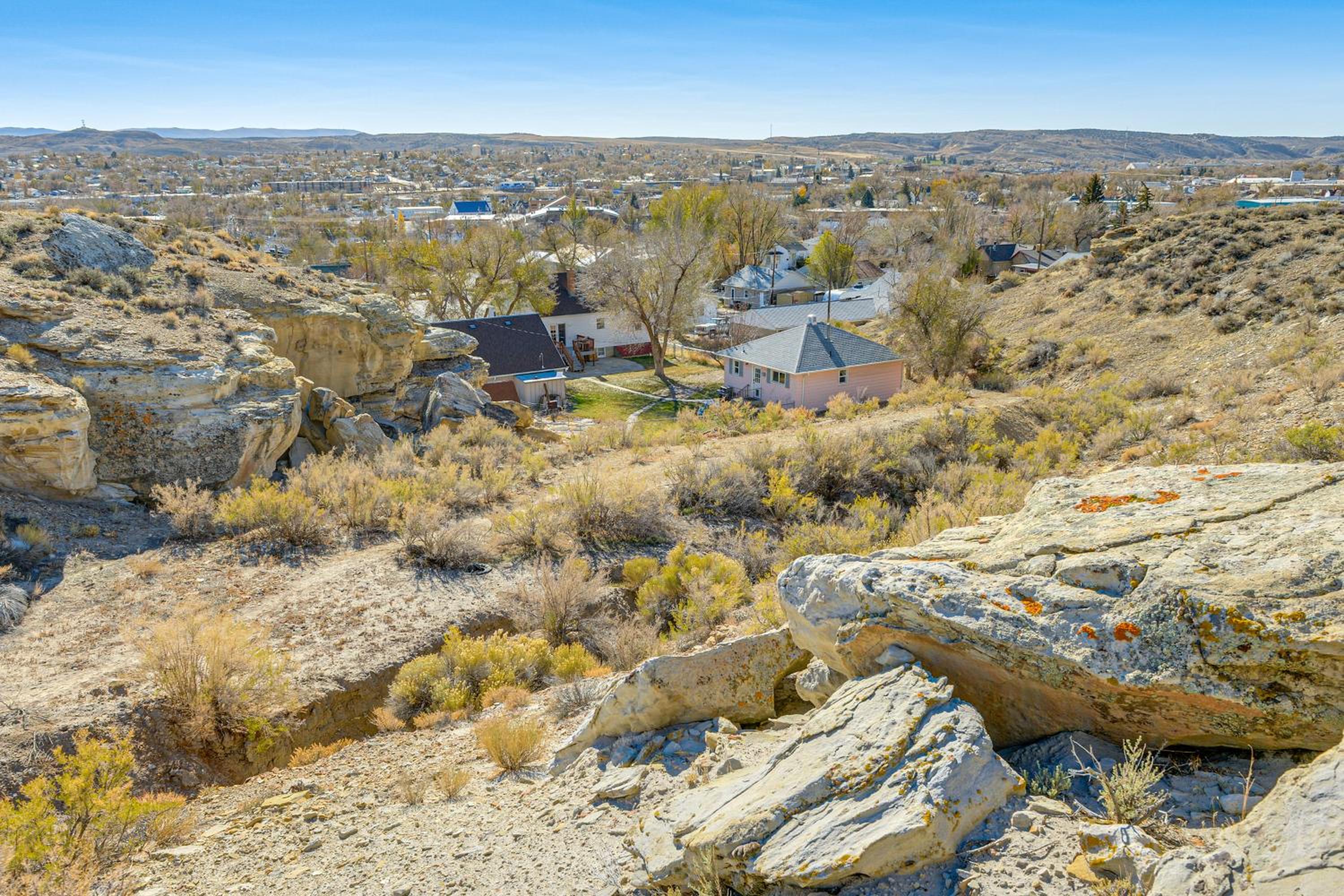 Trail Access On-Site! Scenic Rock Springs Getaway