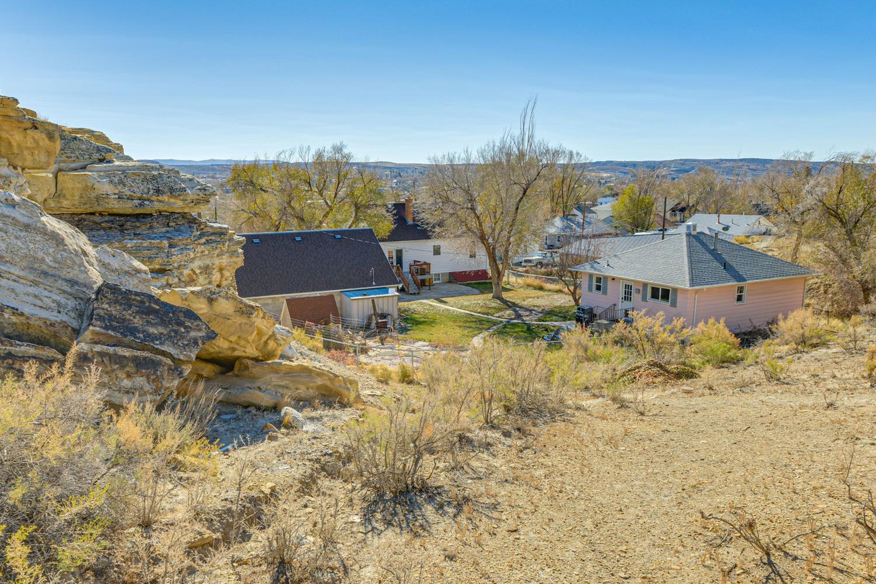 Trail Access On-Site! Scenic Rock Springs Getaway