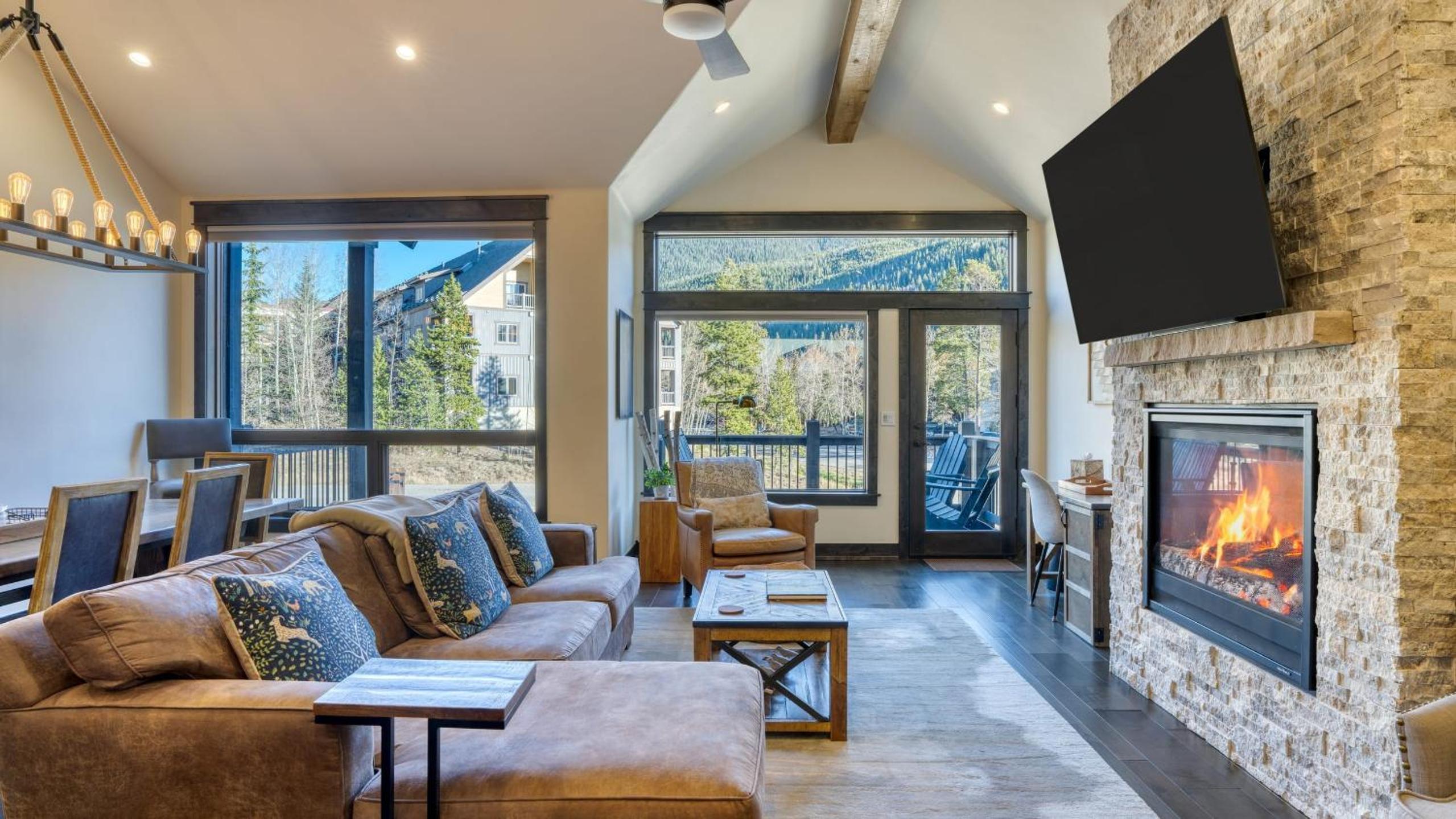 Fireplace Game Room Mountain Views Near Golf Dining Keystone River Run by AvantStay