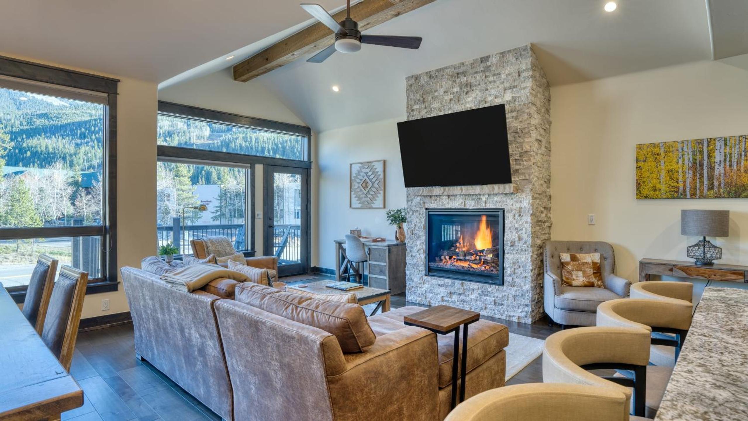 Fireplace Game Room Mountain Views Near Golf Dining Keystone River Run by AvantStay