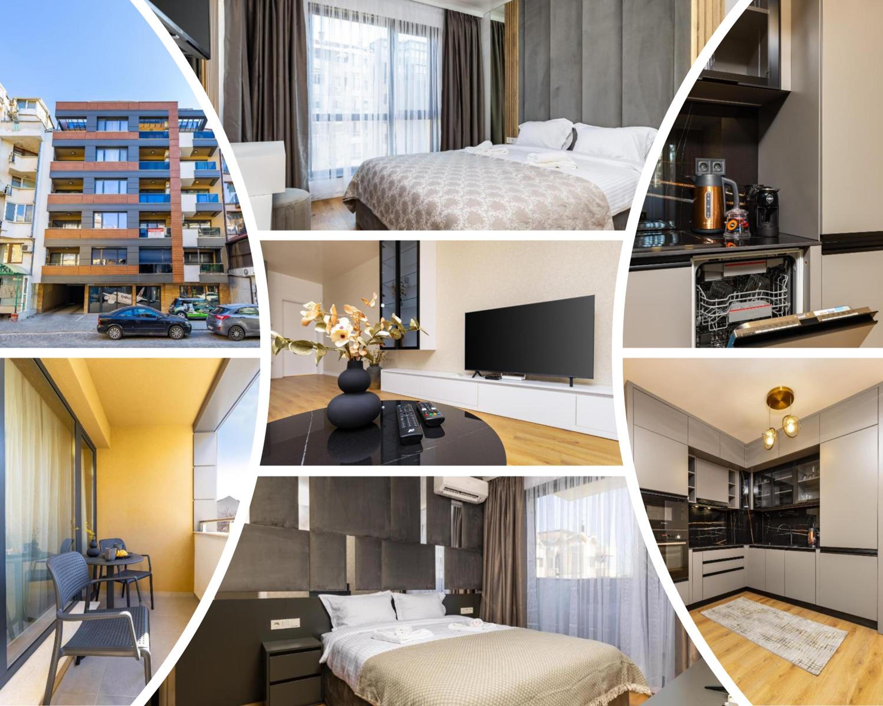Two-Bedroom Apartments with Free Private Parking and 6min to Center