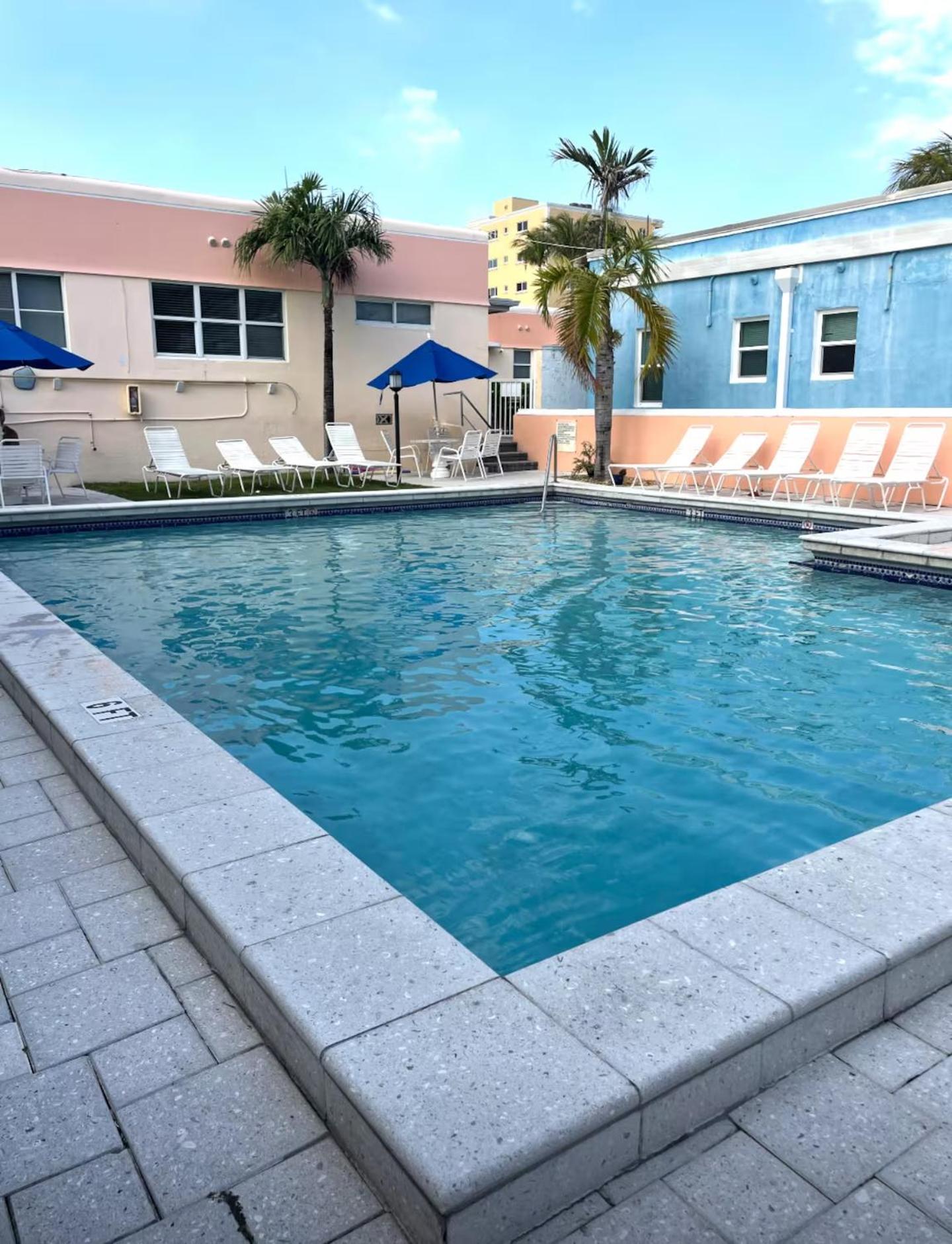 Exclusive studio steps to the beach with pool