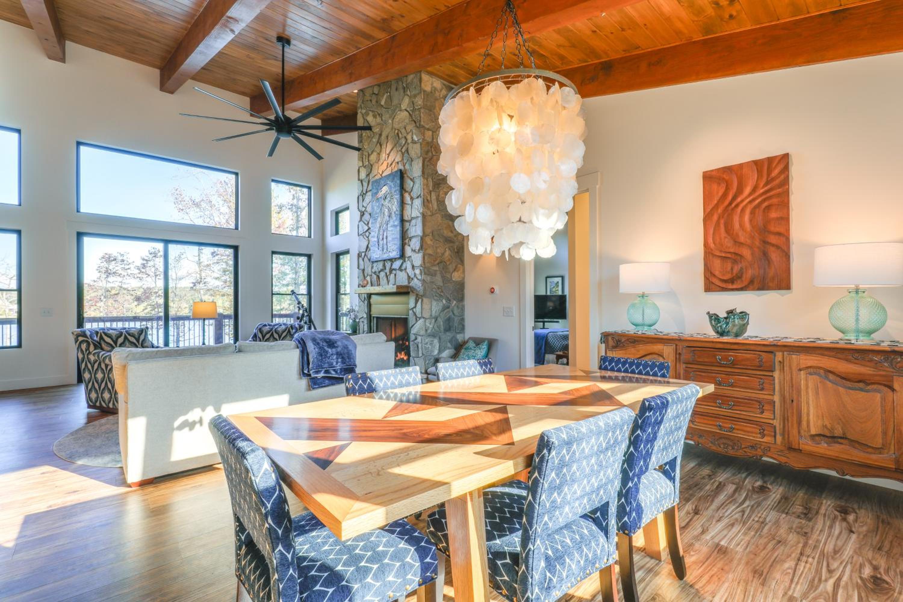 Dock and Game Room Luxe Retreat on Rhodhiss Lake!