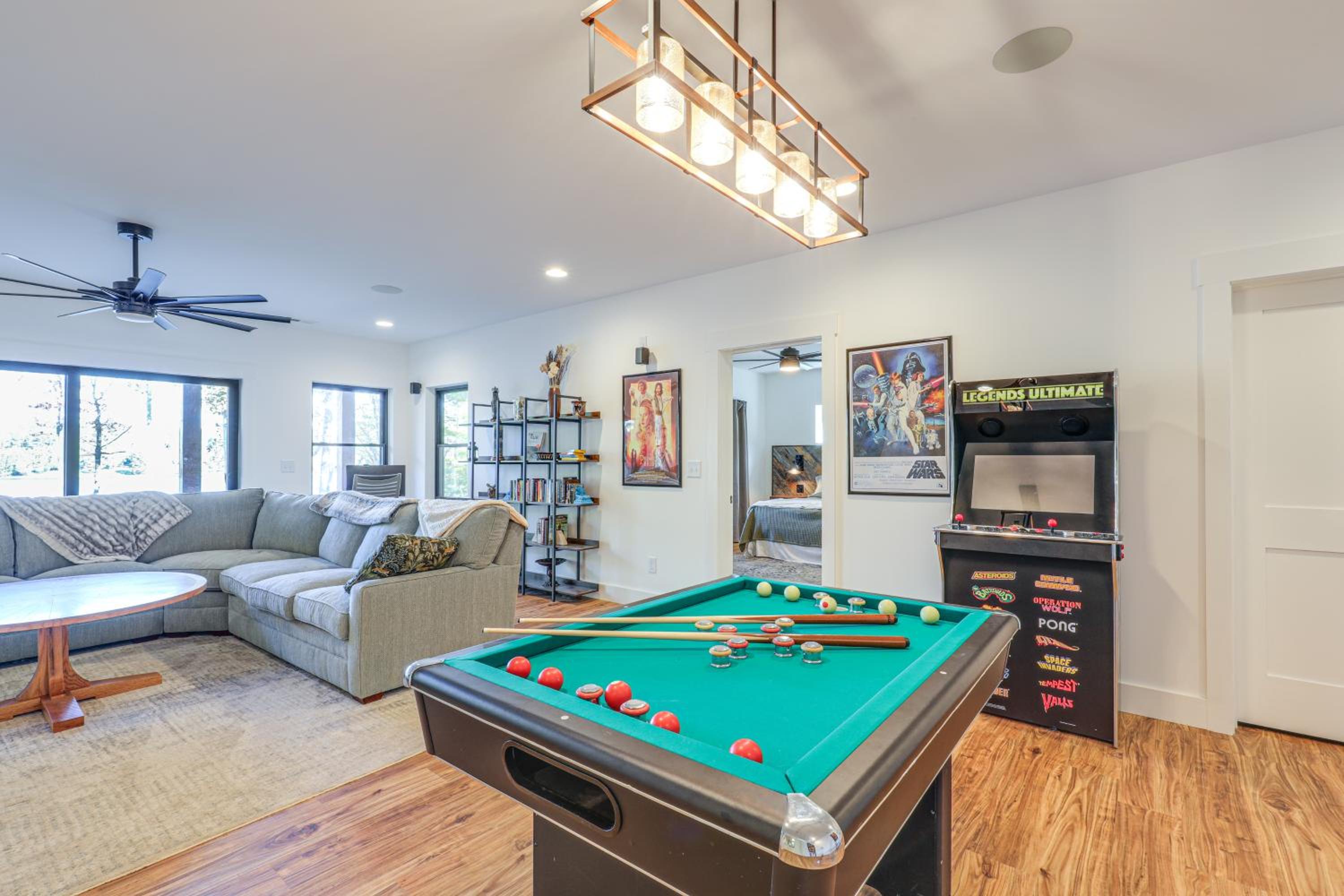 Dock and Game Room Luxe Retreat on Rhodhiss Lake!