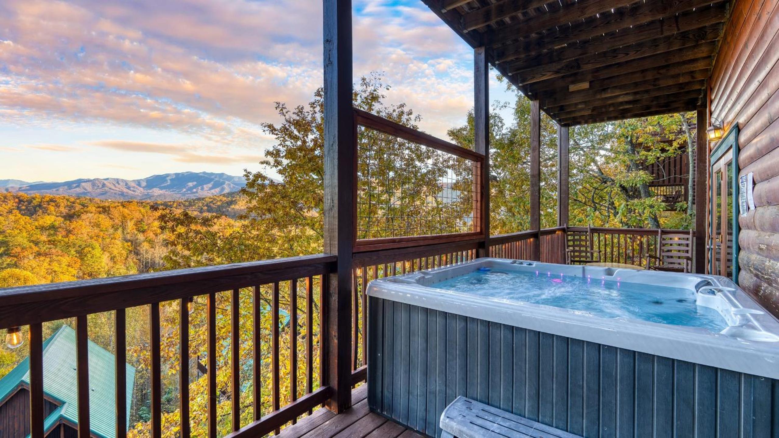 Game Room Hot Tub 3 Decks w Smoky Mountain Views Raccon Ridge by AvantStay