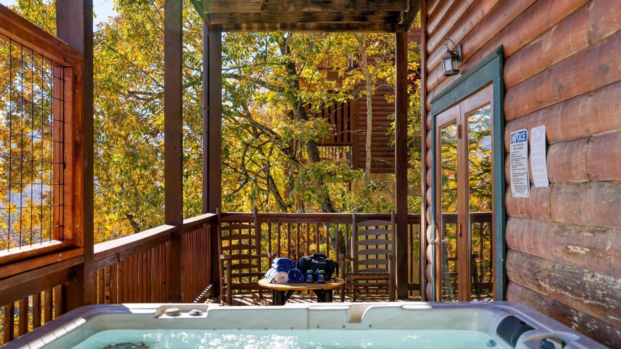 Game Room Hot Tub 3 Decks w Smoky Mountain Views Raccon Ridge by AvantStay