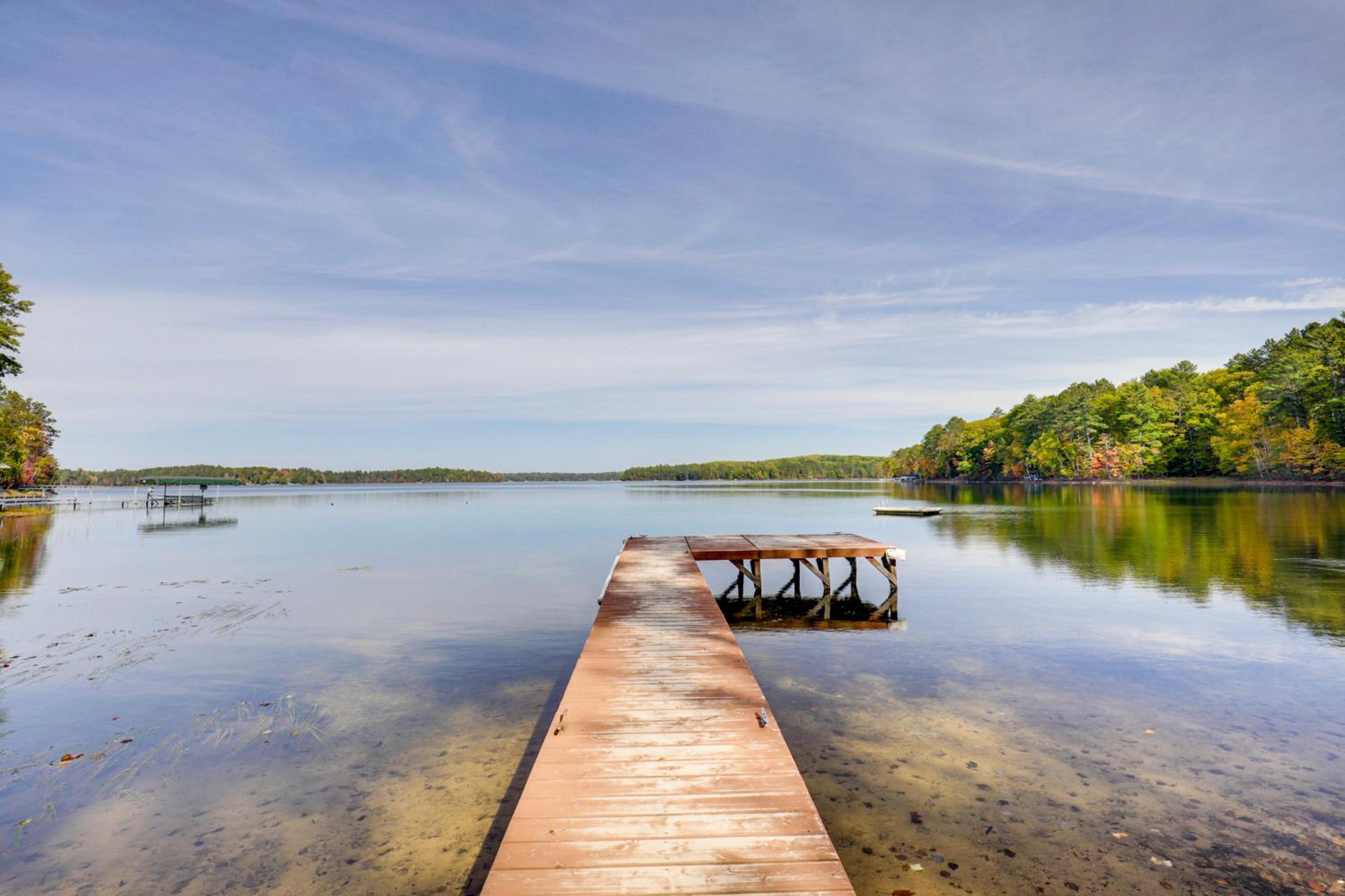 Big Portage Lake Home Deck, Dock, Fire Pit
