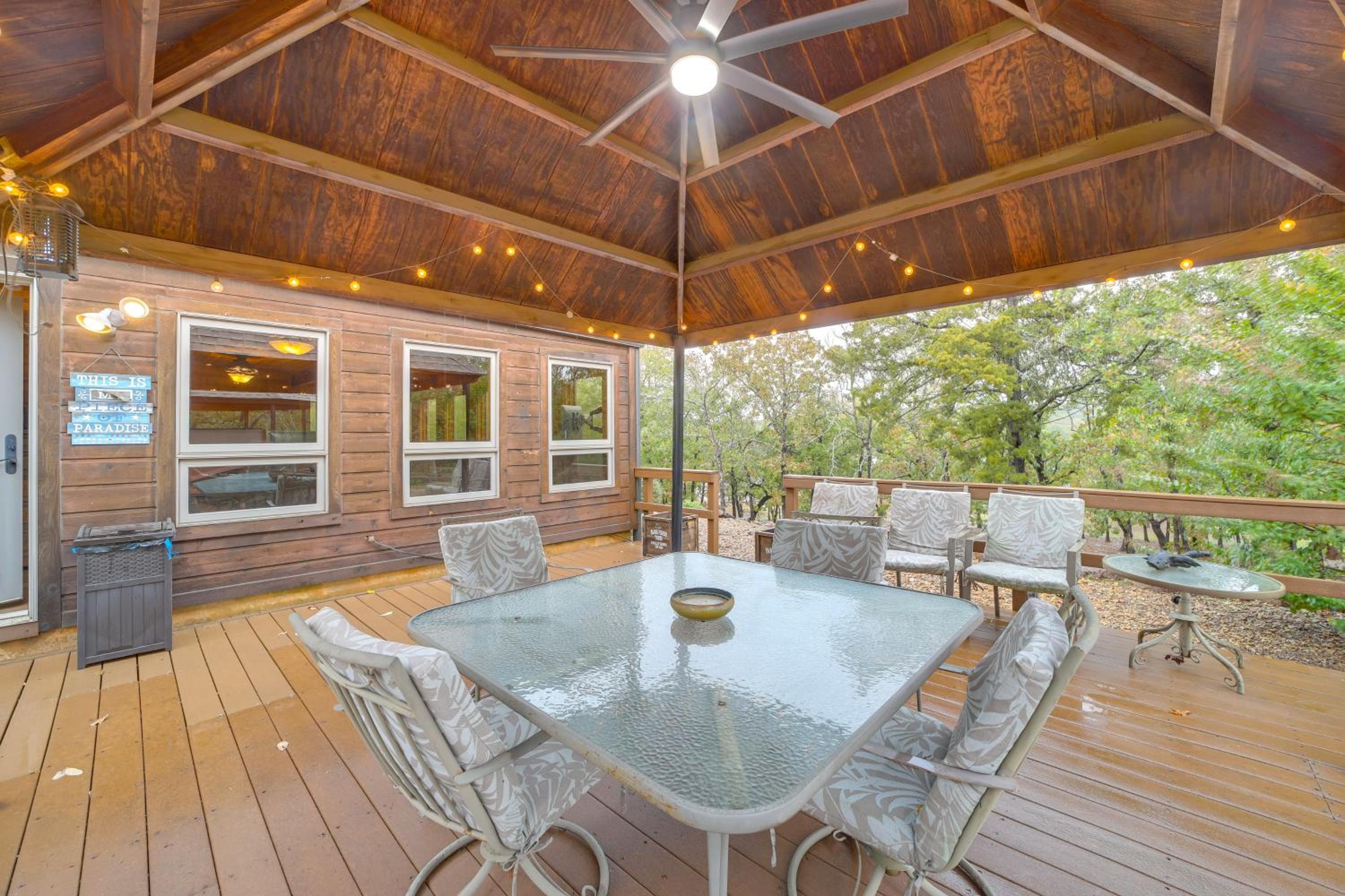 Lake Eufaula Cabin with Dock at Nine Marina