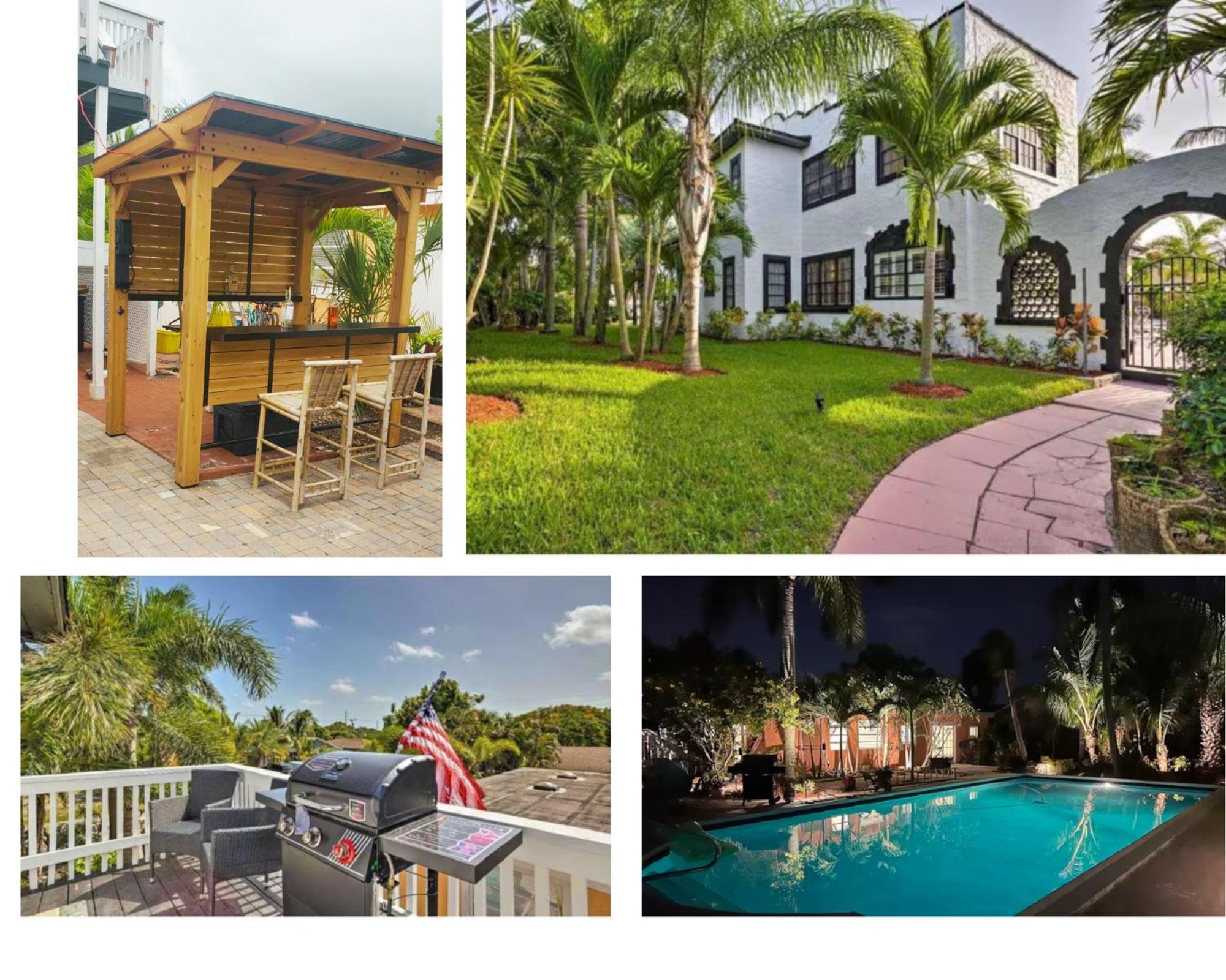 Luxury 8BR Entire Mini-Resort with Heated Pool, Tiki Bar - Tropical Paradise Near Beach!