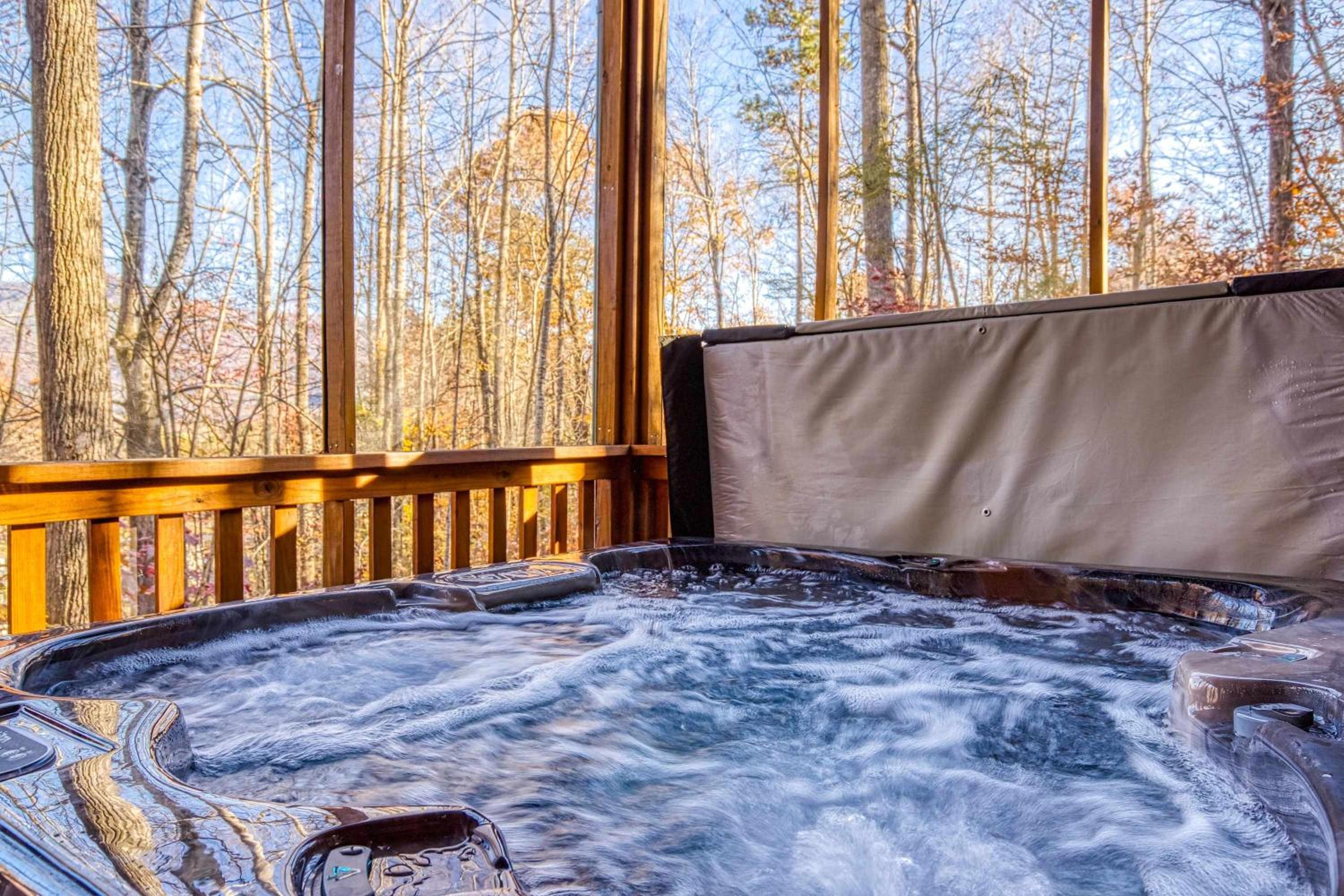 Along the Trail Cabin with Hot Tub Pool Pond Game Room