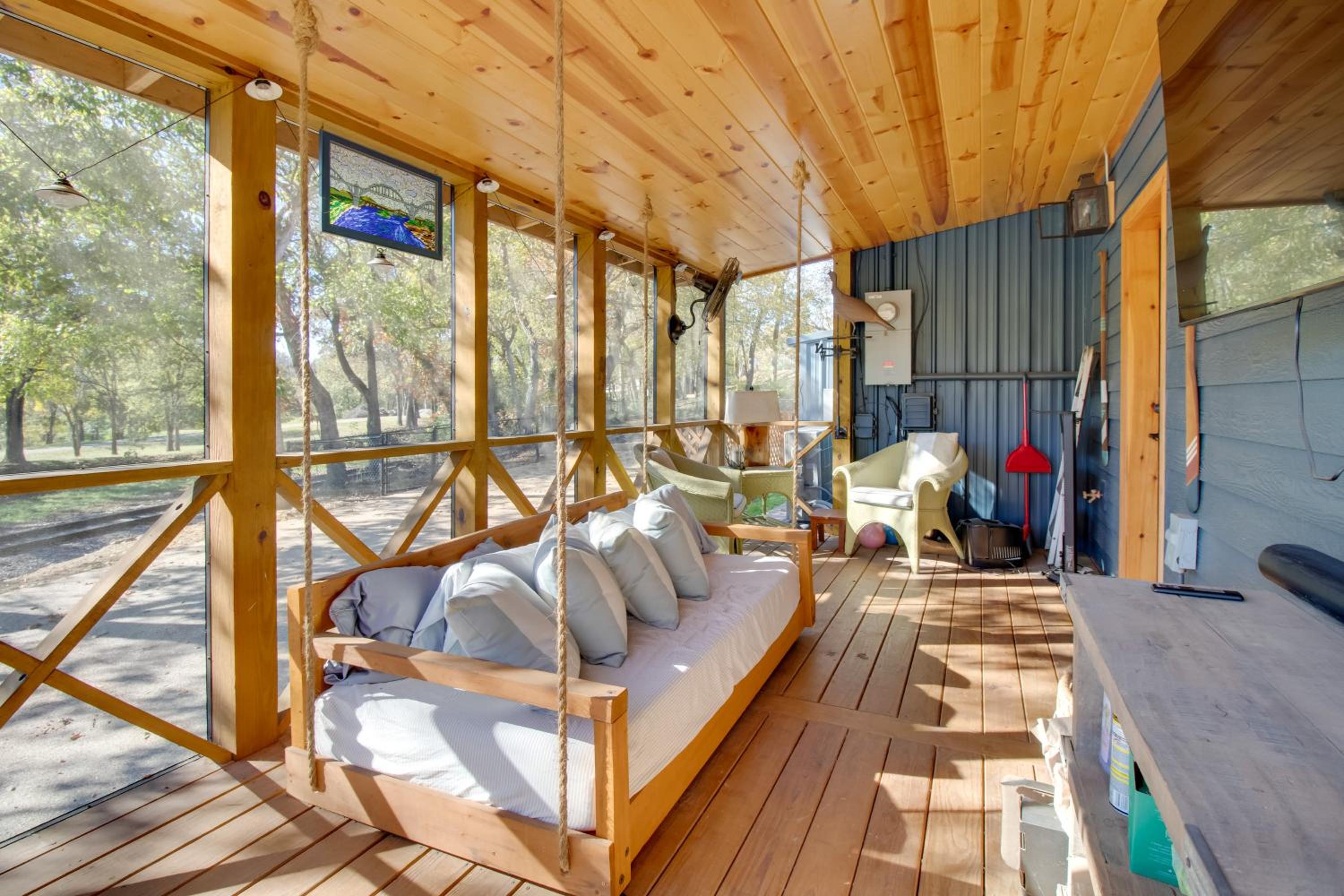 Walk to White River Cozy Escape with Screened Porch