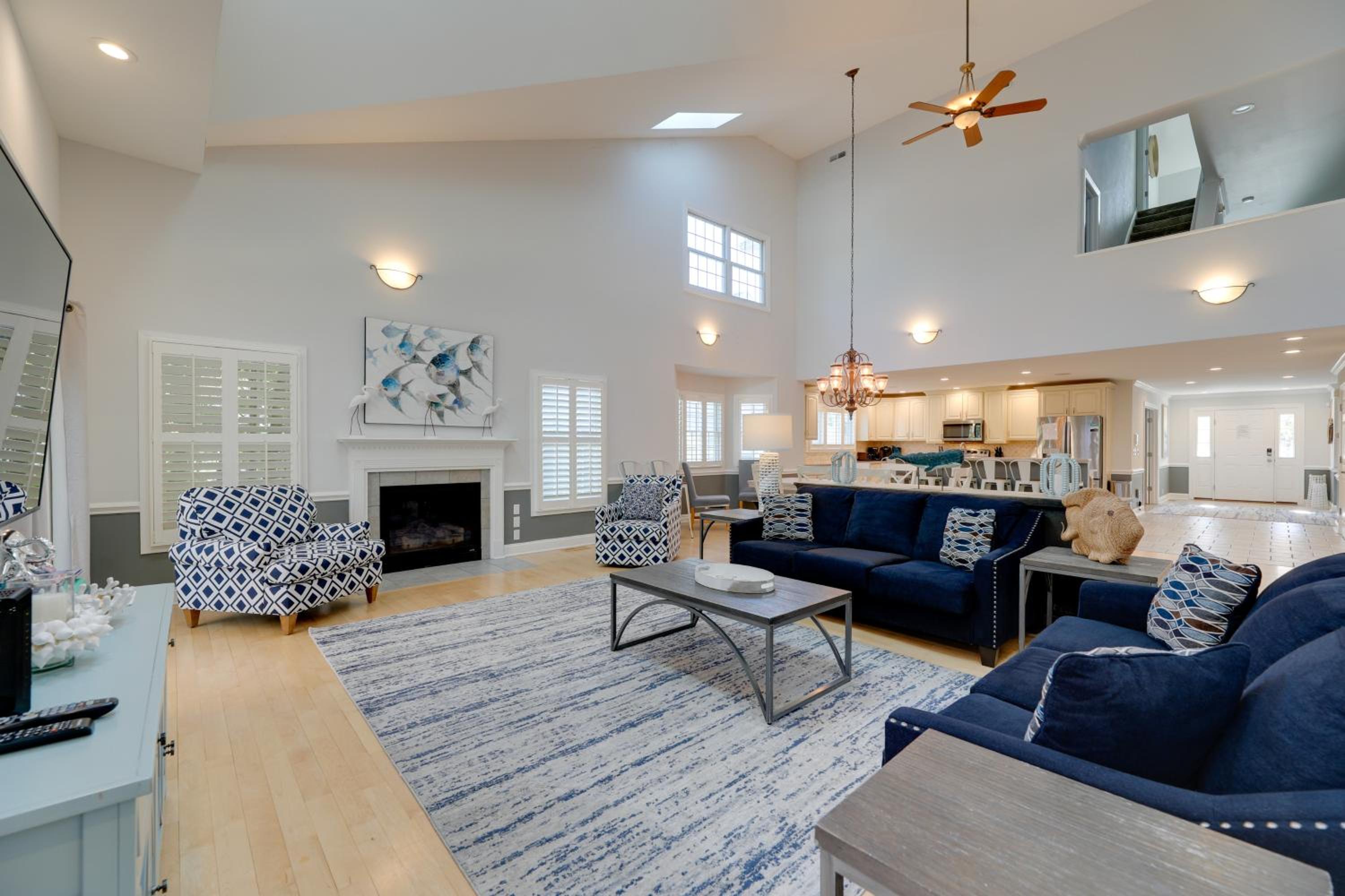Theater Room and Deck at Massive Salt Pond Home!