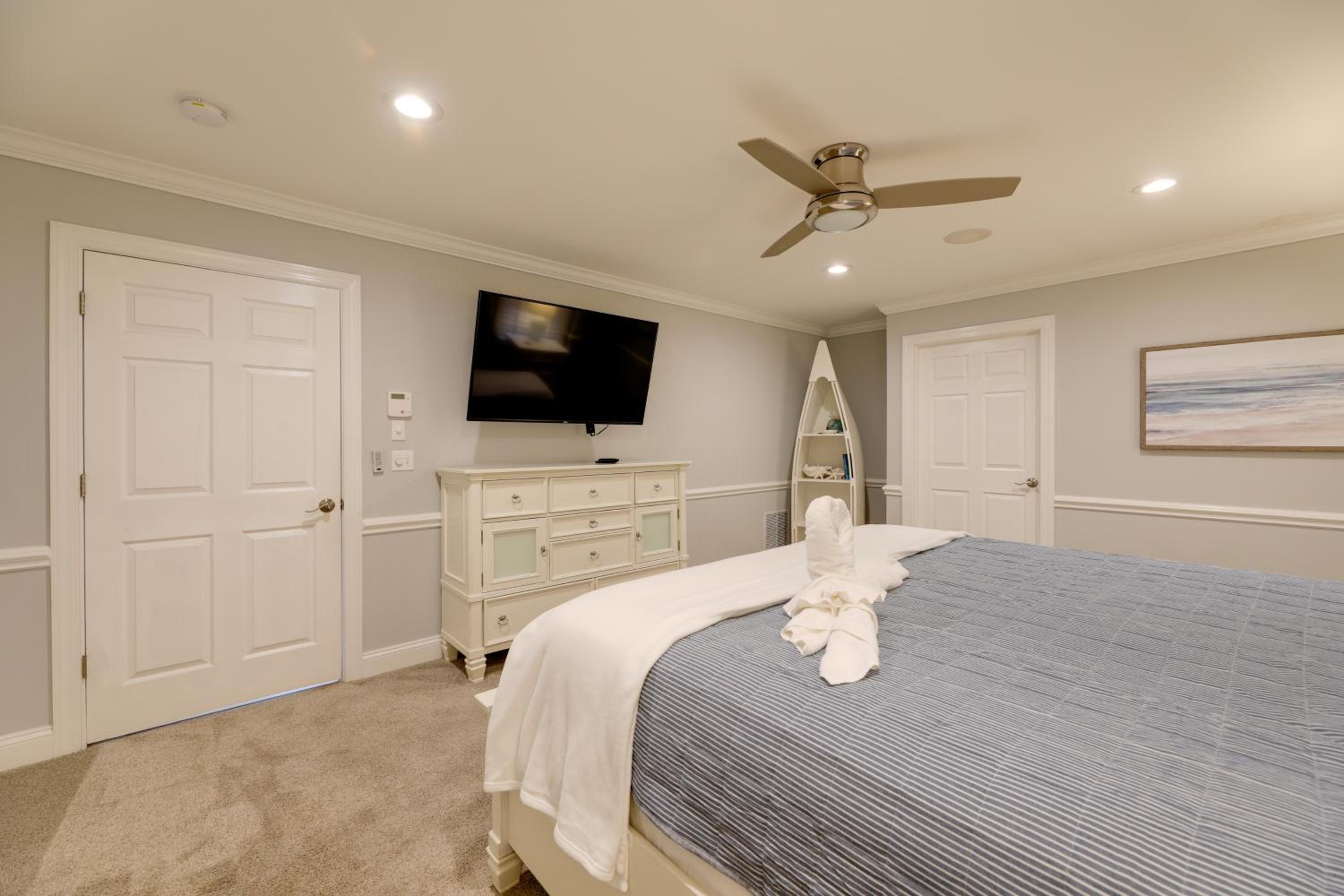 Theater Room and Deck at Massive Salt Pond Home!