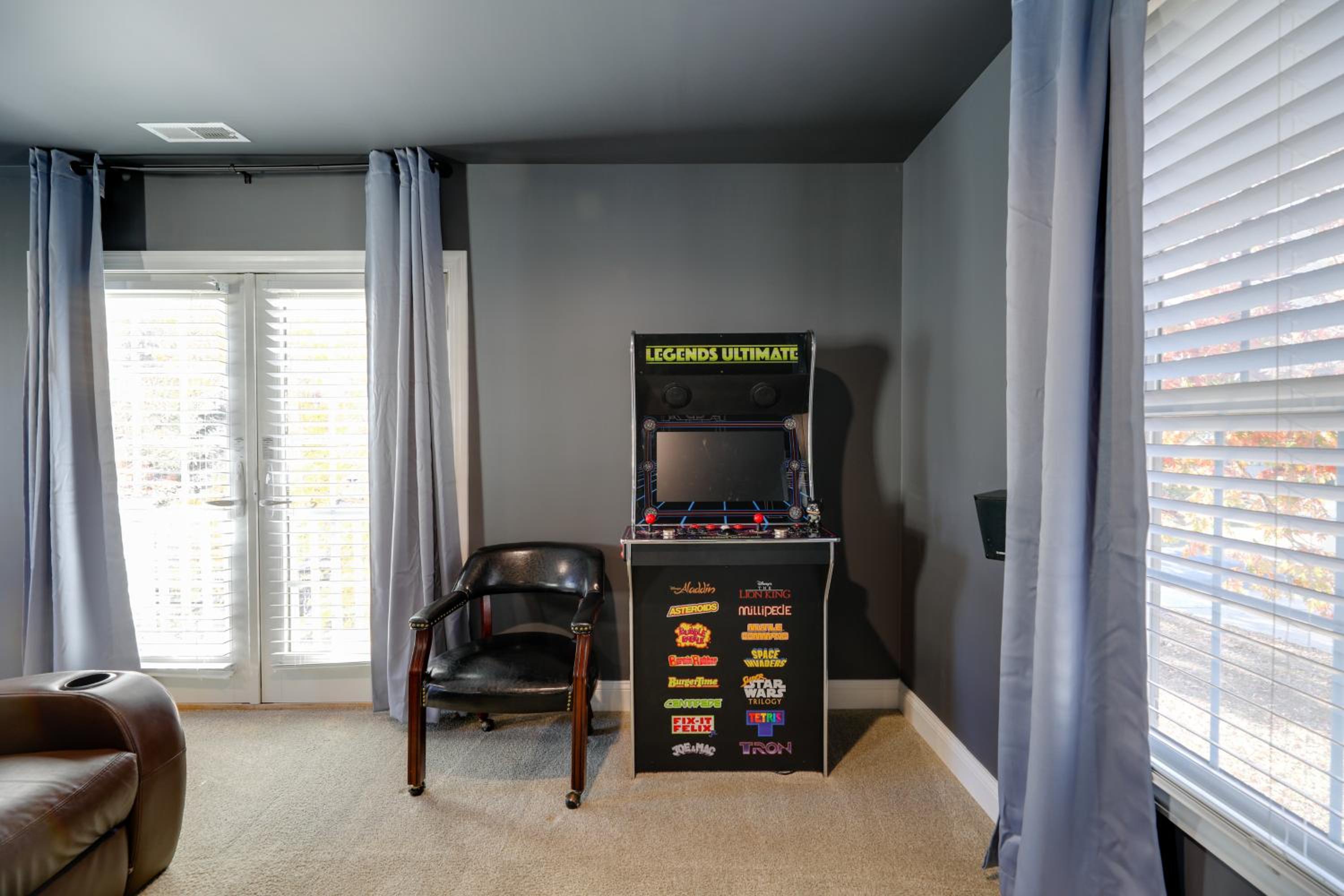 Theater Room and Deck at Massive Salt Pond Home!