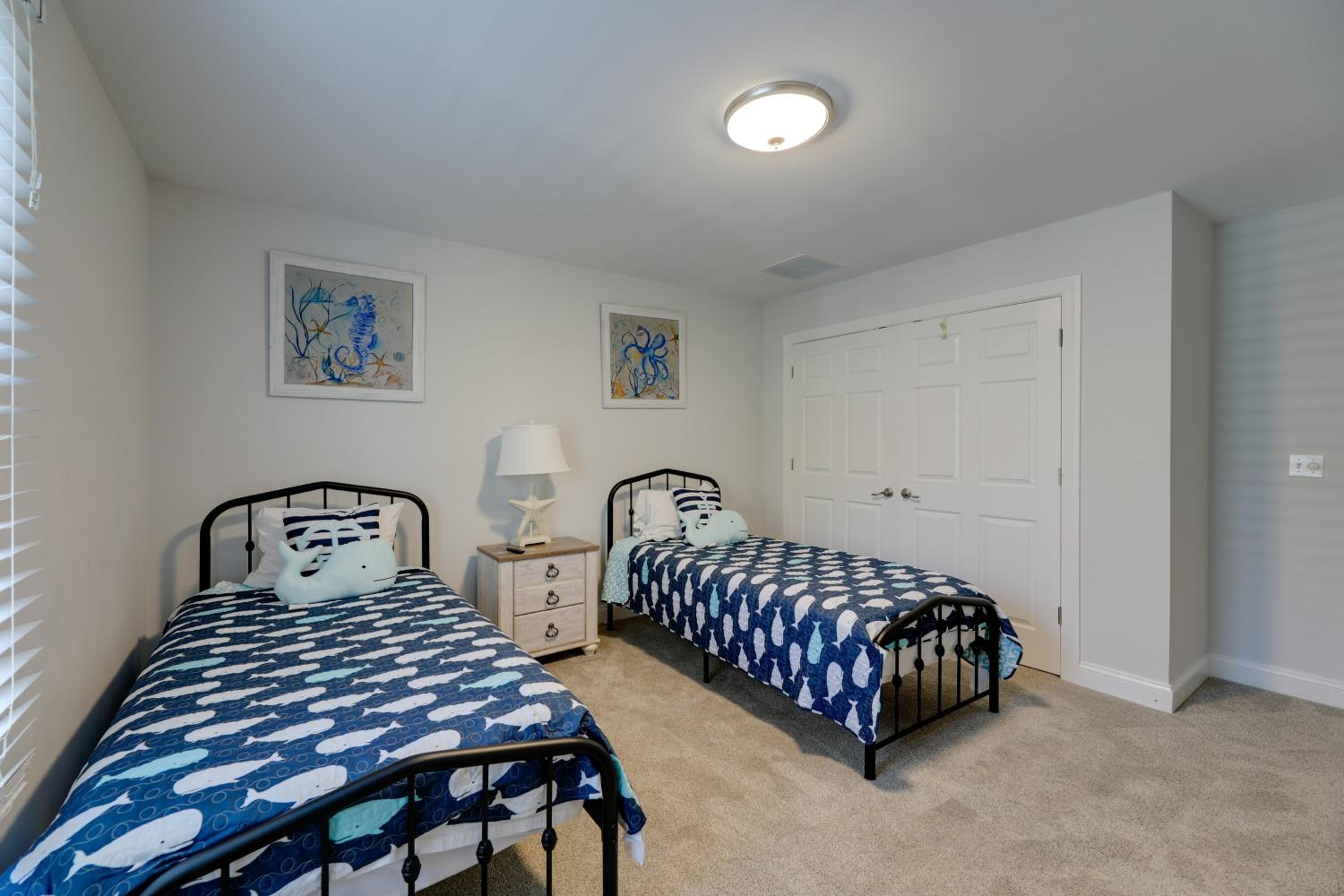 Theater Room and Deck at Massive Salt Pond Home!
