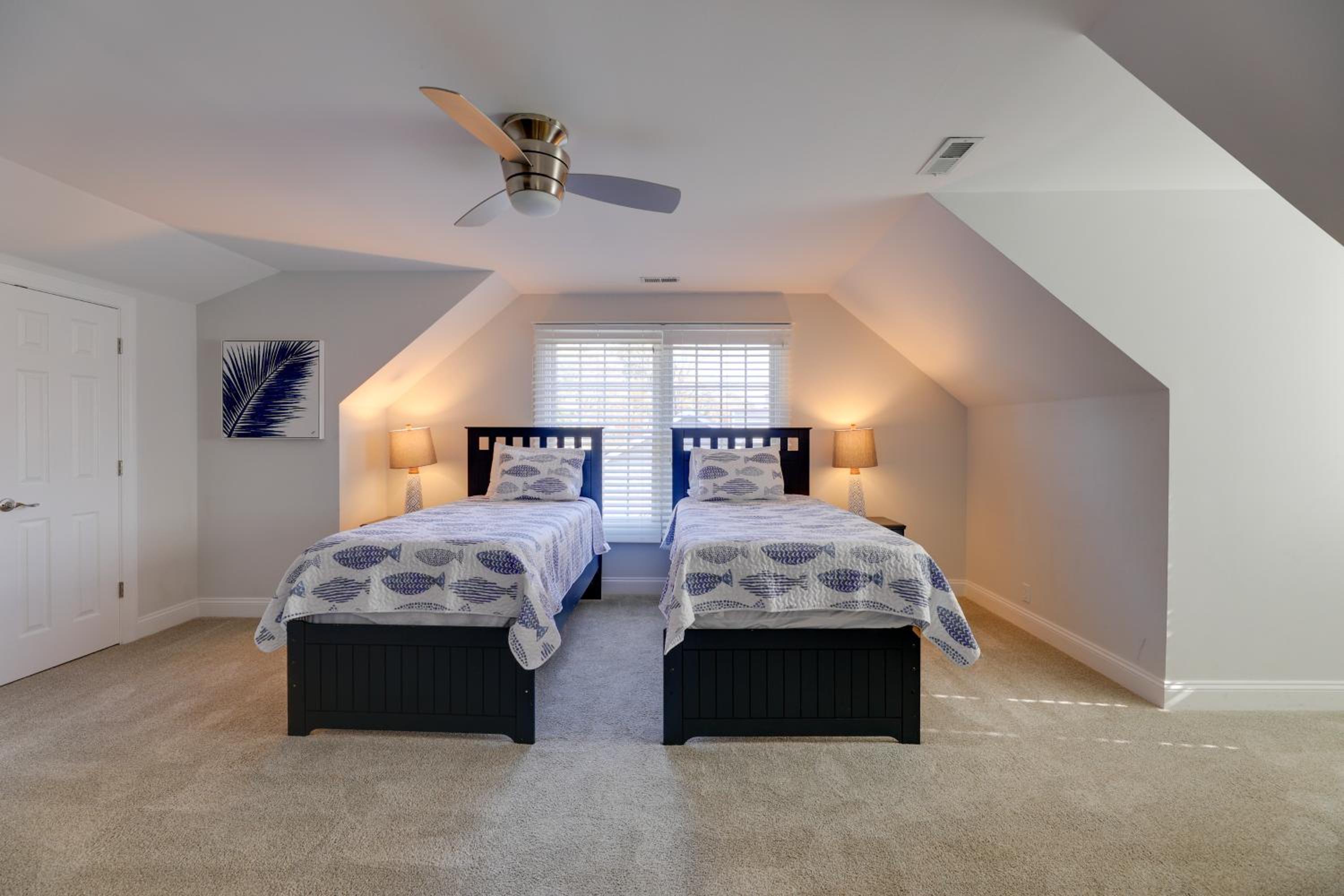Theater Room and Deck at Massive Salt Pond Home!
