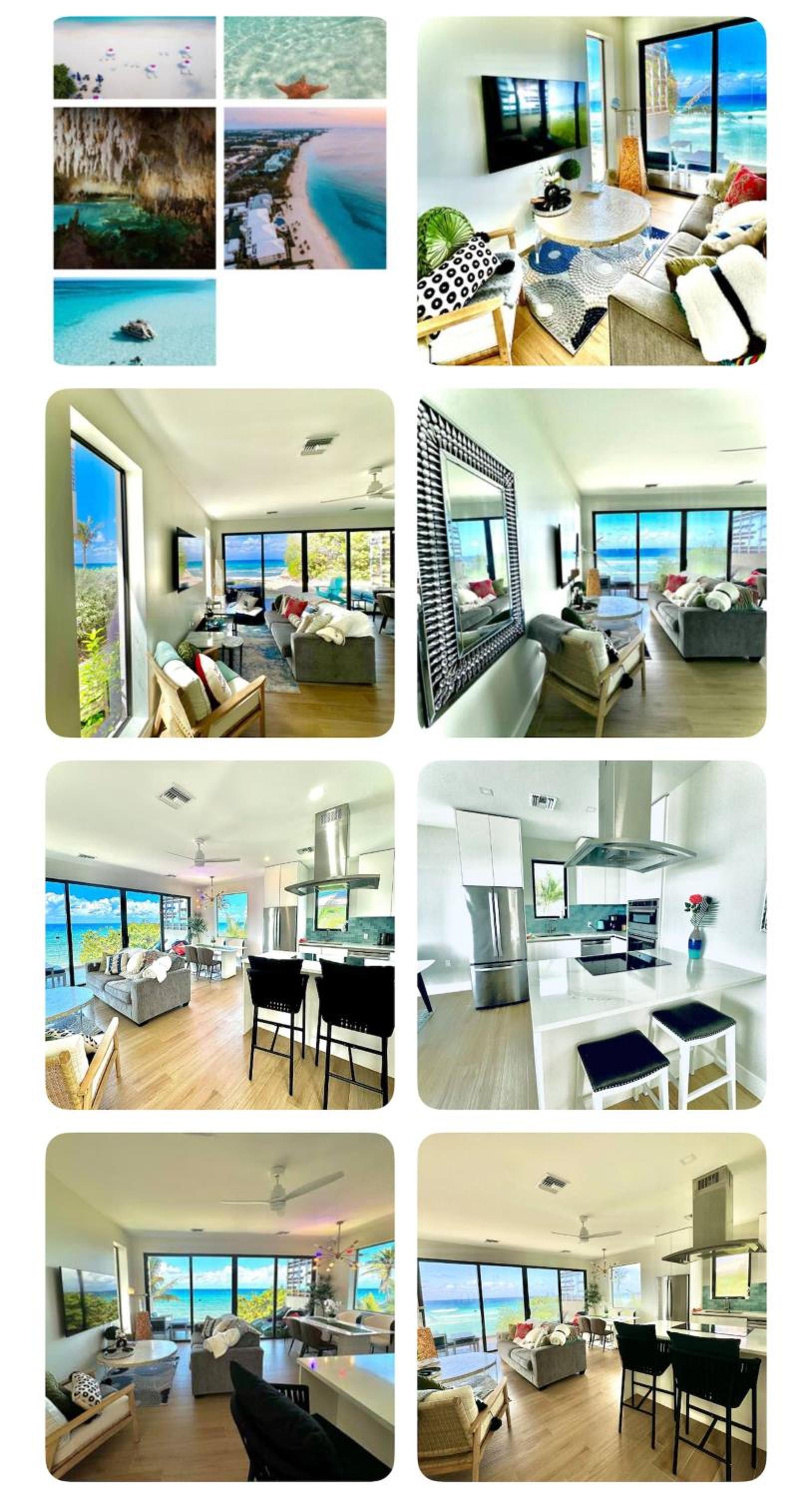 Oceanfront Rooftop luxury 2B2B residency pool beach in North Side, Grand Cayman