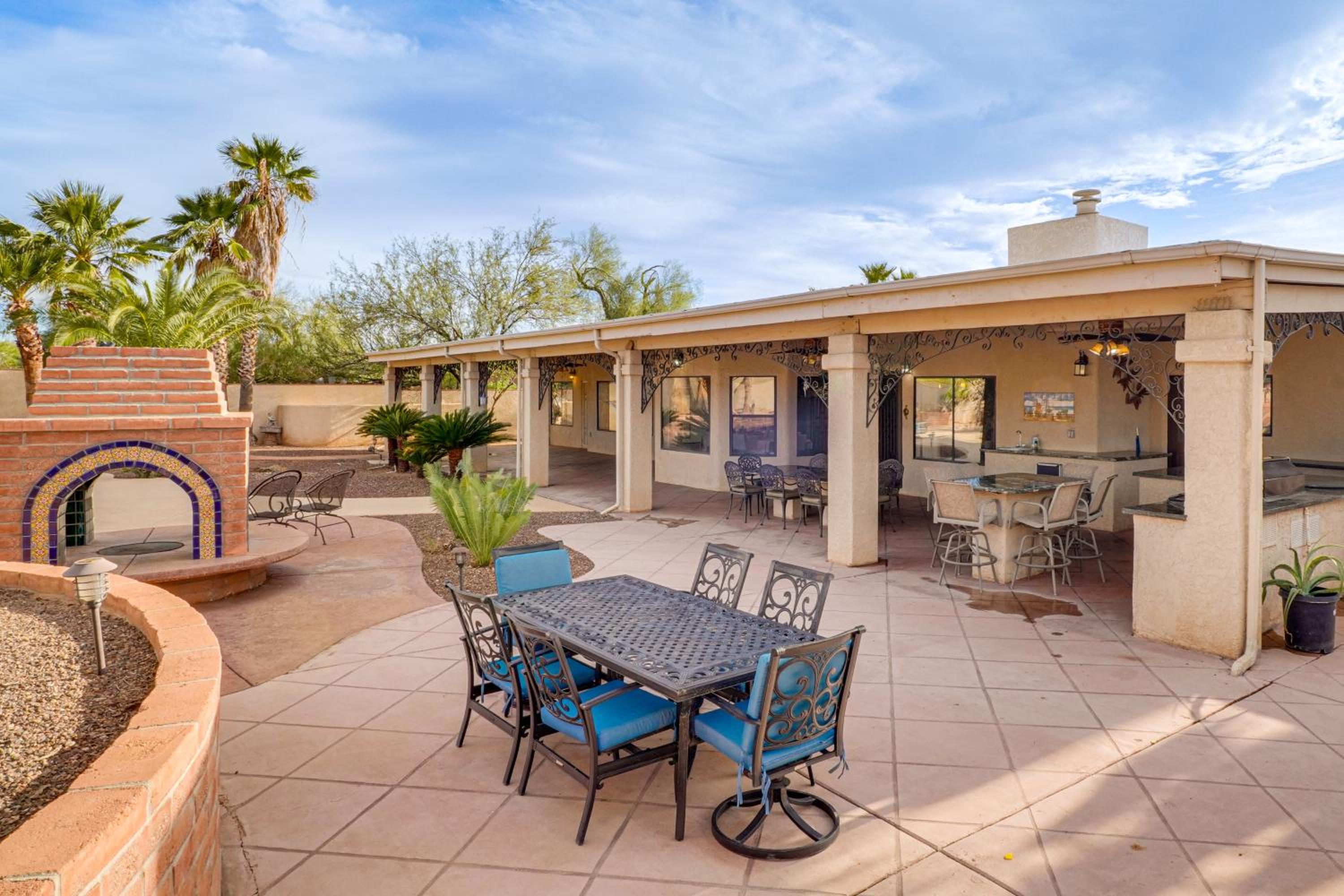 Resort-Style Backyard and Pool Luxe Tucson Home