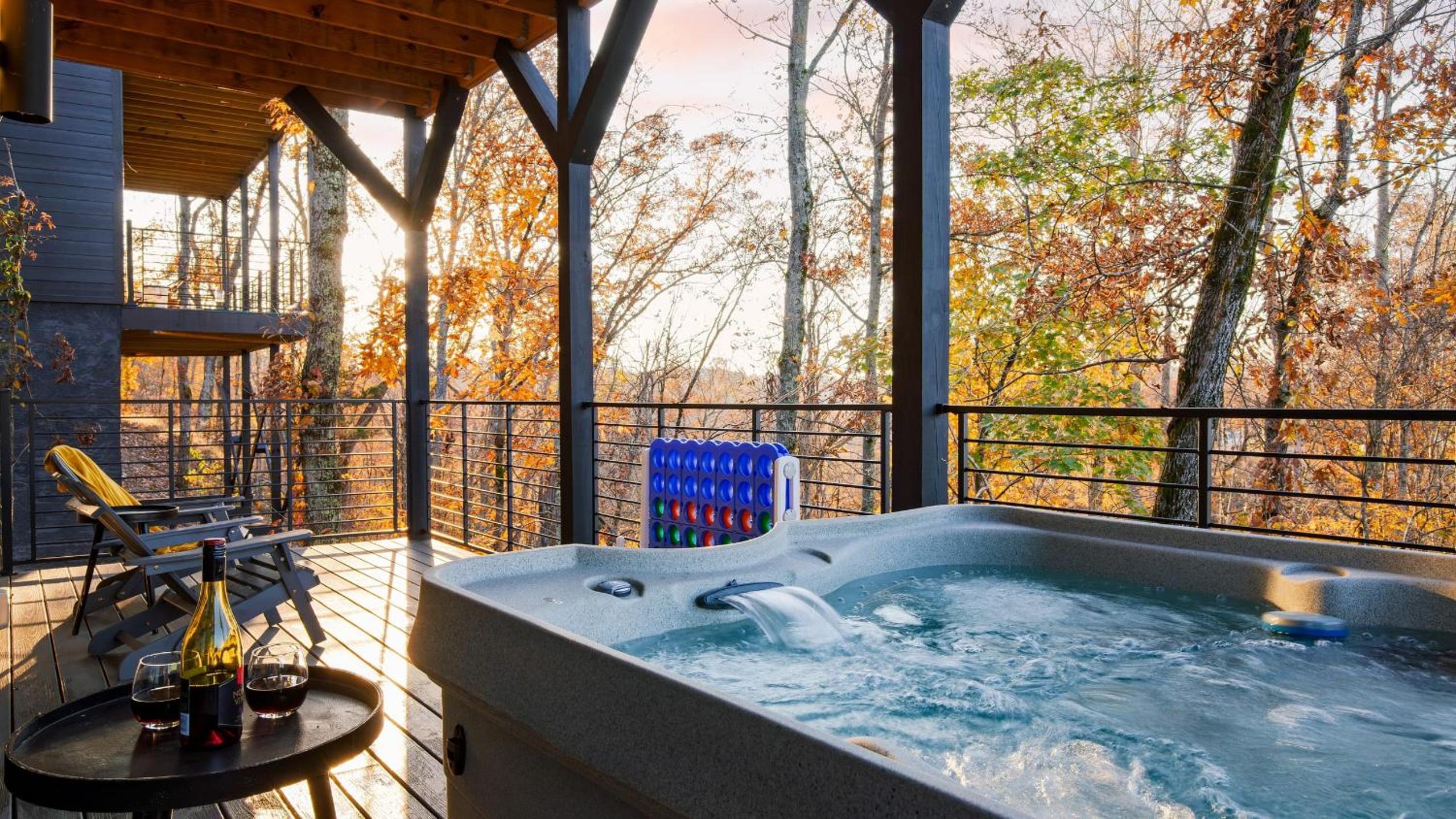 Indoor Pool Hot Tub Vols Spirit with Sweeping Mountain Views Smokeys Den by AvantStay
